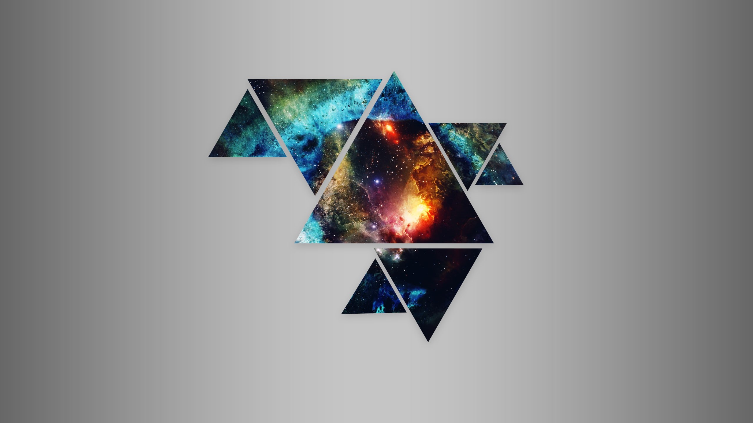 abstract, space, 2K, triangle, simple background, HD Wallpaper