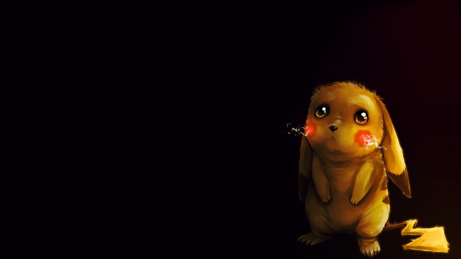 Pikachu, art, anime, pokemon, hd, 1080P, x, HD Wallpaper