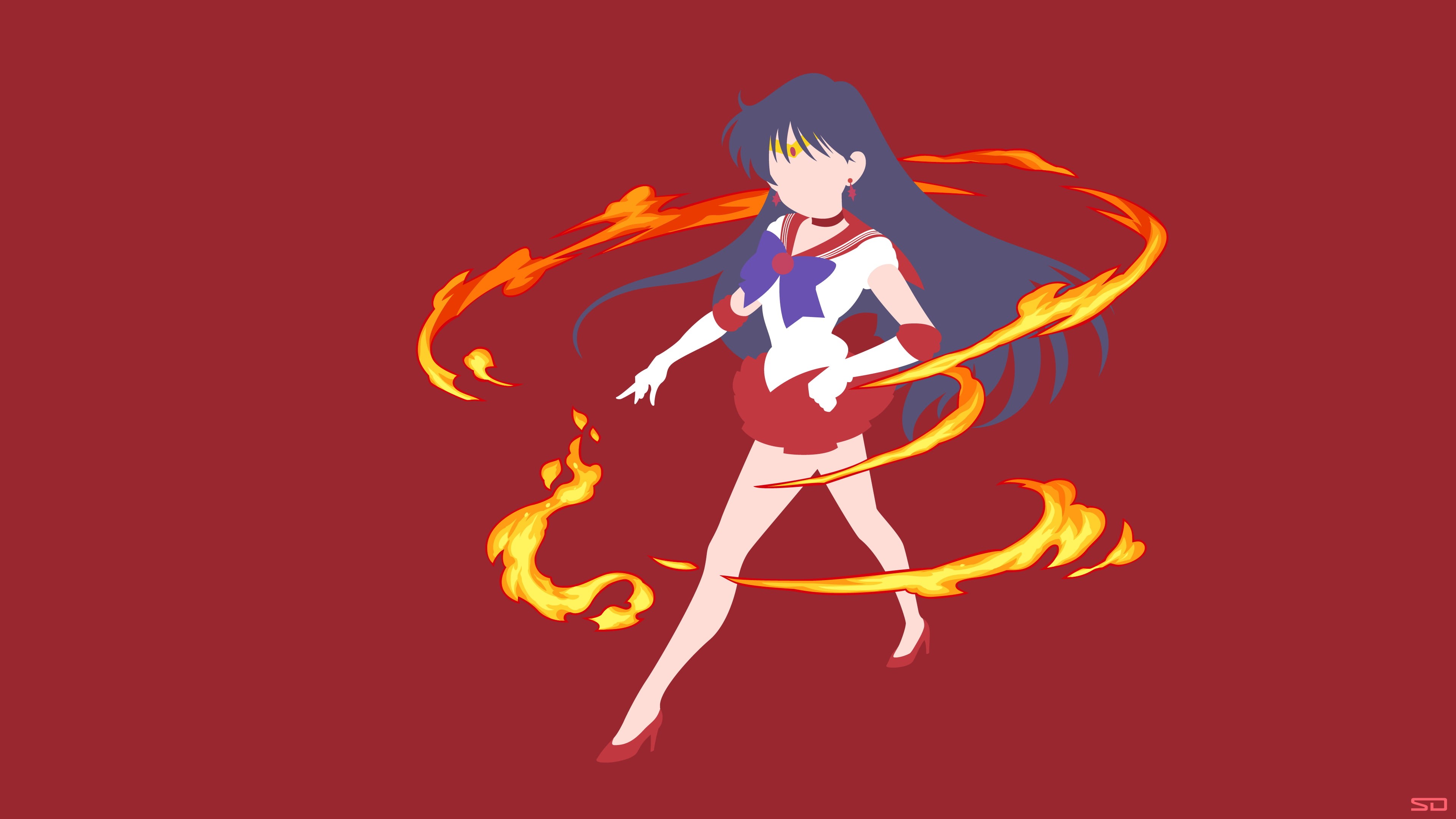 Sailor Mars, 4K, Sailor Moon, HD Wallpaper