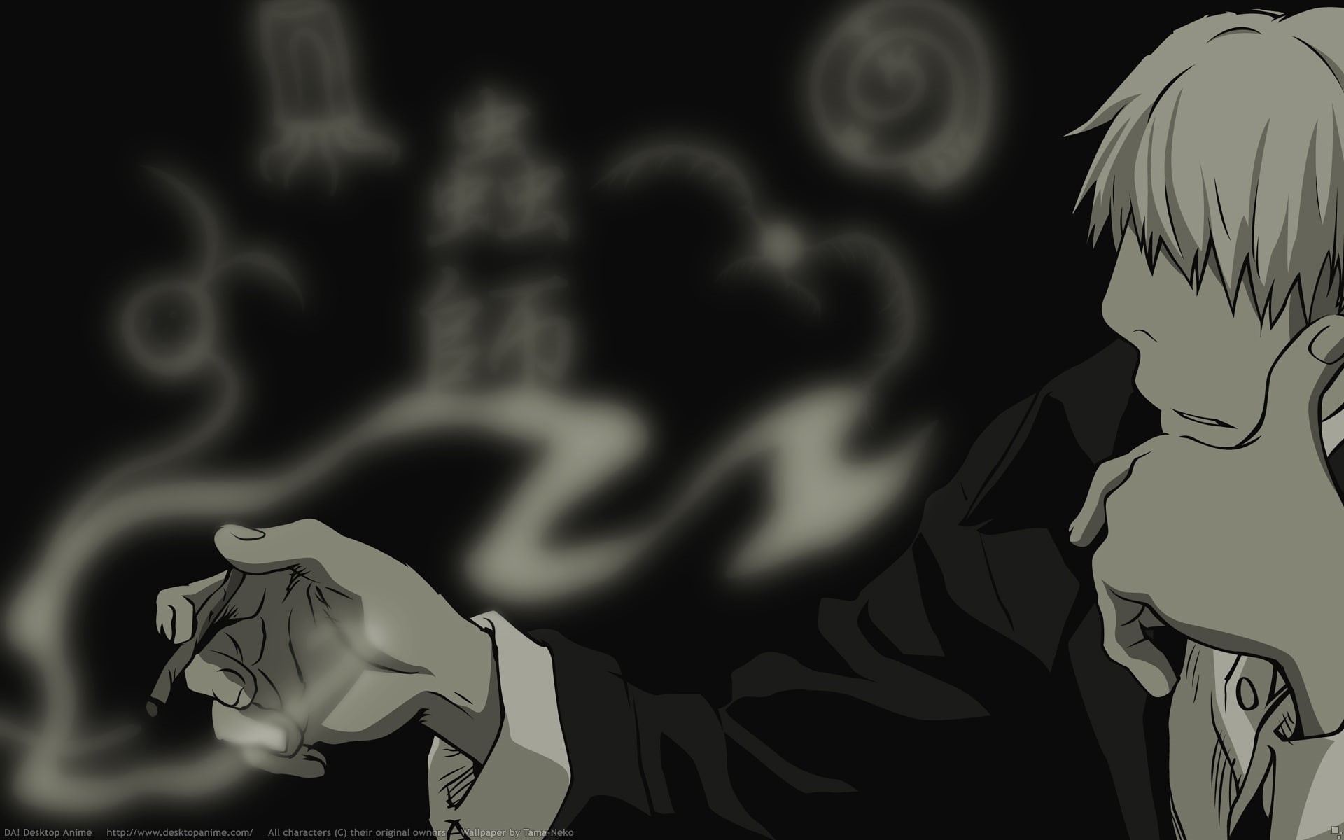 mushishi, anime, bw, manga, hd, cartoon/comic, 1080P, HD Wallpaper
