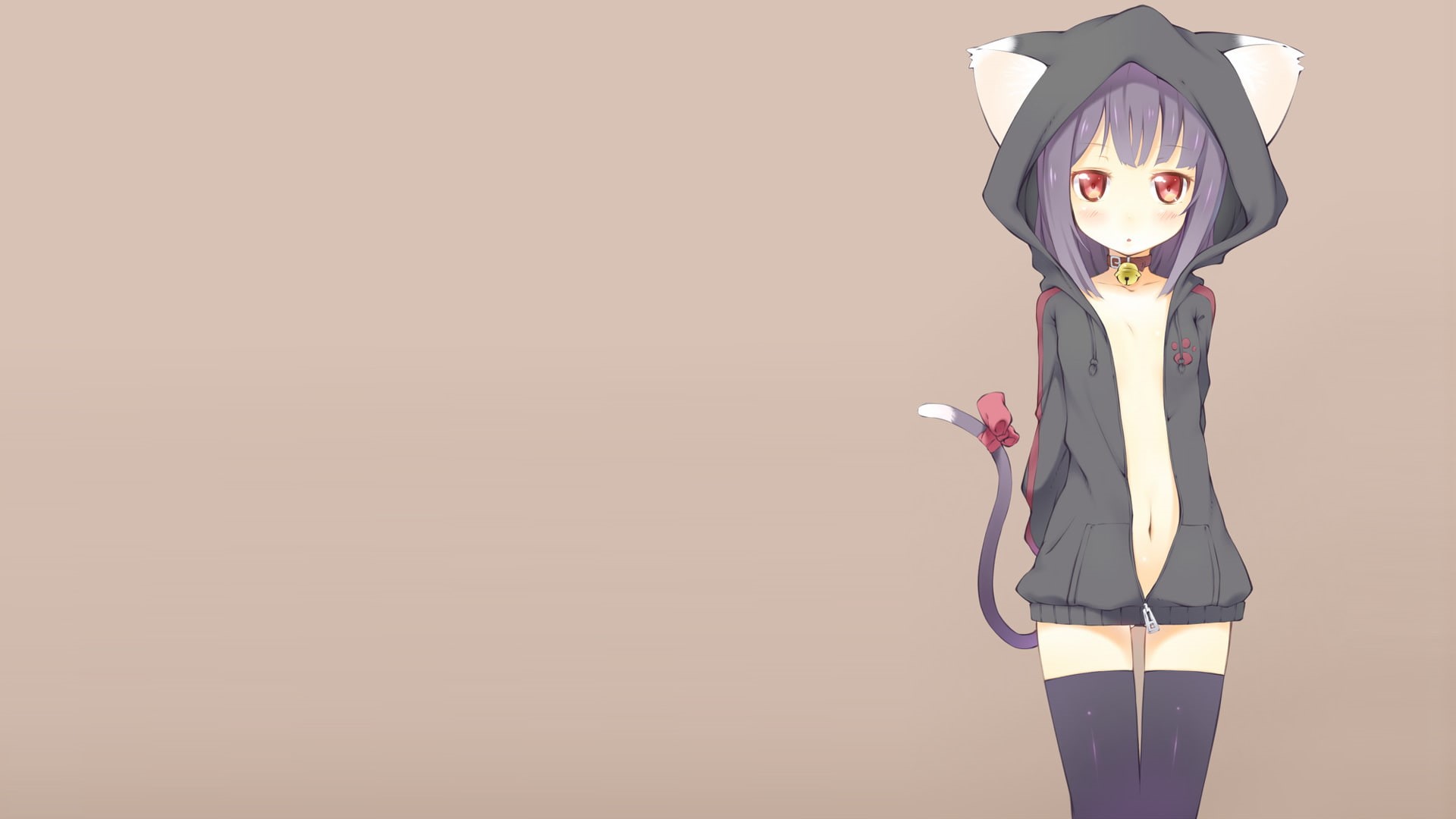 cartoon/comic, anime, catgirl, 1080P, drawing, hd, HD Wallpaper