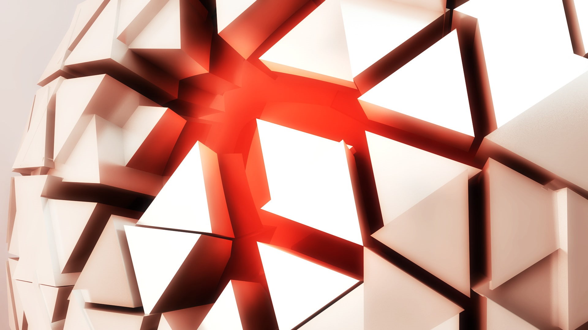 1920x1080, hd animals, 3D, 1080P, sphere, triangle, Prism, HD Wallpaper