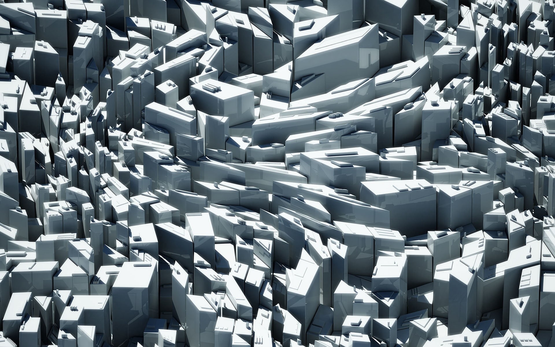 abstract, three-dimensional Shape, still life, pattern, illustration, white, repetition, digitally Generated Image, concepts, blue, gray, contrasts, surface, HD Wallpaper