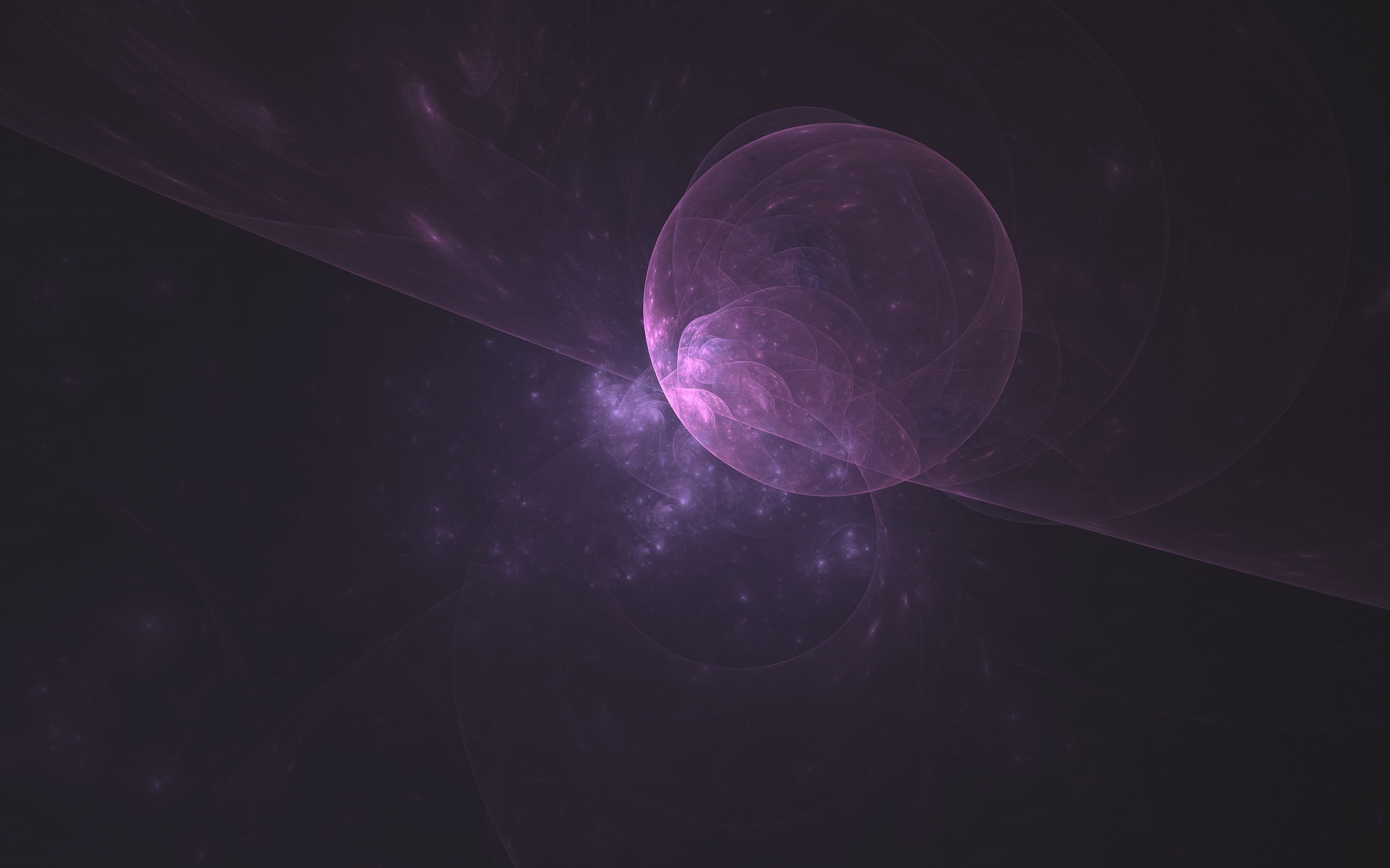studio shot, abstract, water, sphere, glowing, beauty in nature, indoors, tranquility, purple, fractal, space, backgrounds, no people, smoke - physical structure, HD Wallpaper