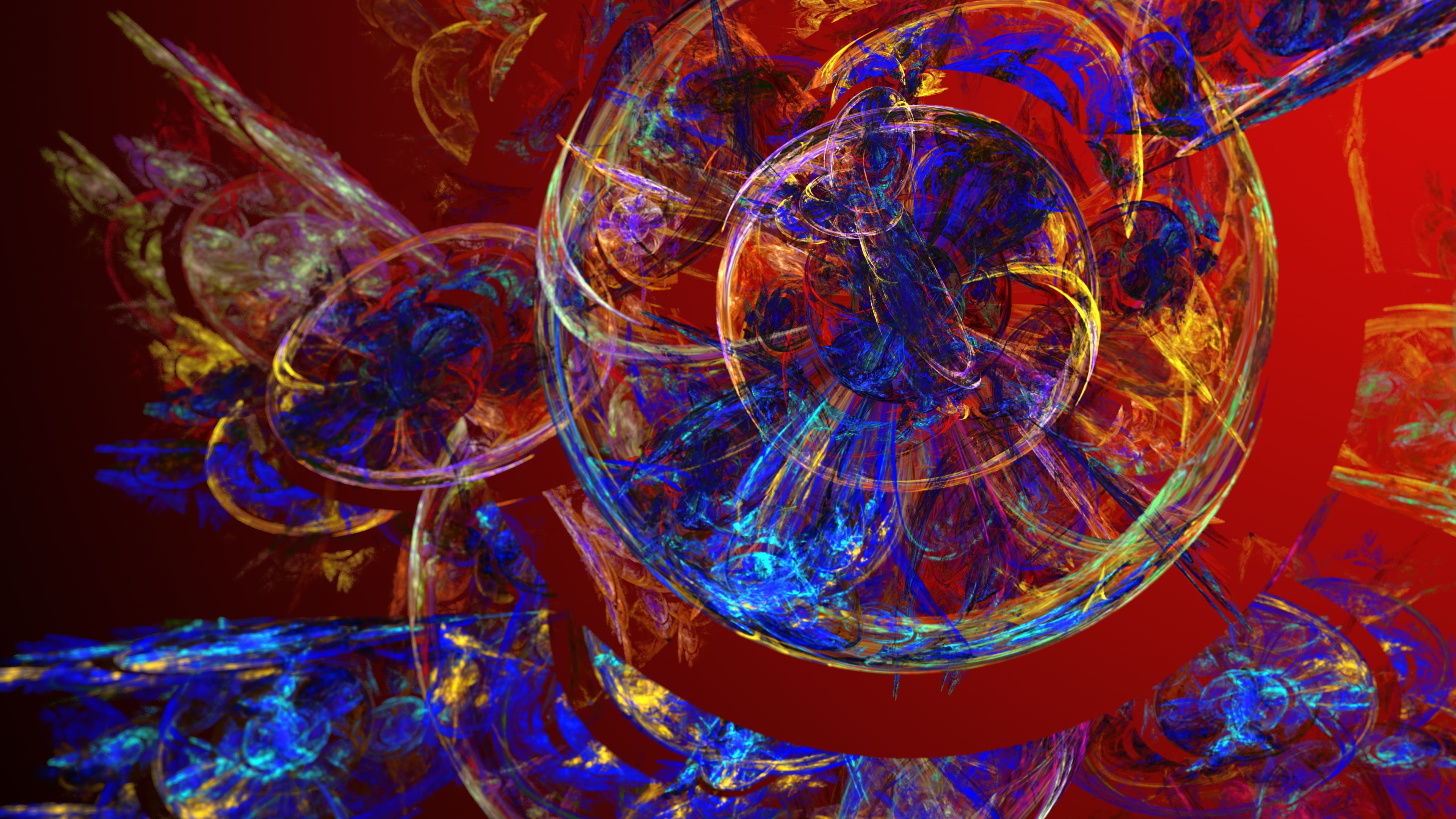 Apophysis, abstract, 4K, 3D fractal, HD Wallpaper