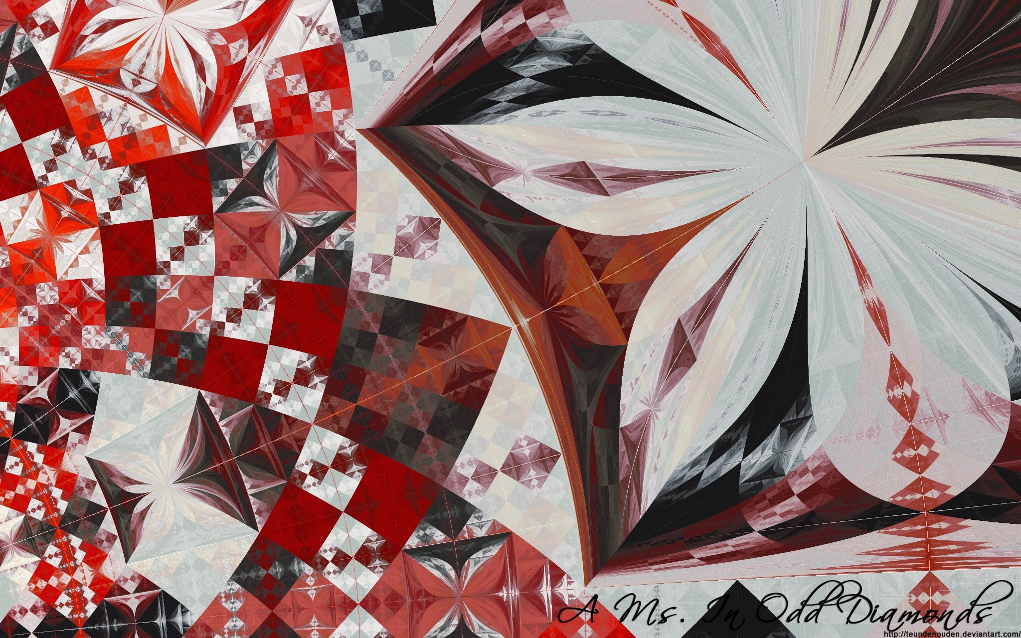 abstract, creativity, multi colored, red, backgrounds, design, day, digital art, still life, fractal, pattern, art and craft, tile, tiled floor, diamonds, HD Wallpaper