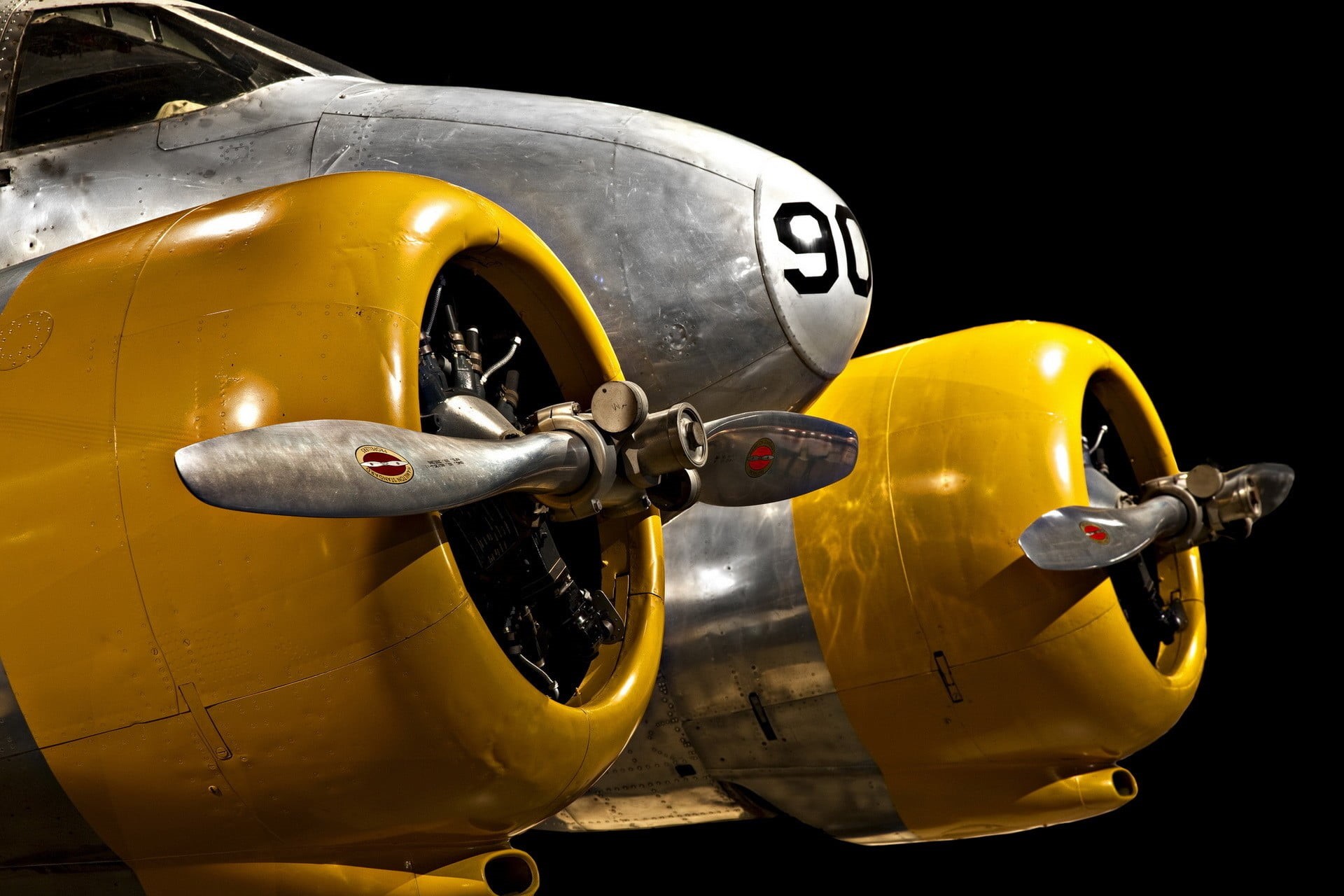 gray, air vehicle, retro styled, stationary, airplane, no people, two, gold colored, focus on foreground, transportation, car, close-up, outdoors, land vehicle, HD Wallpaper