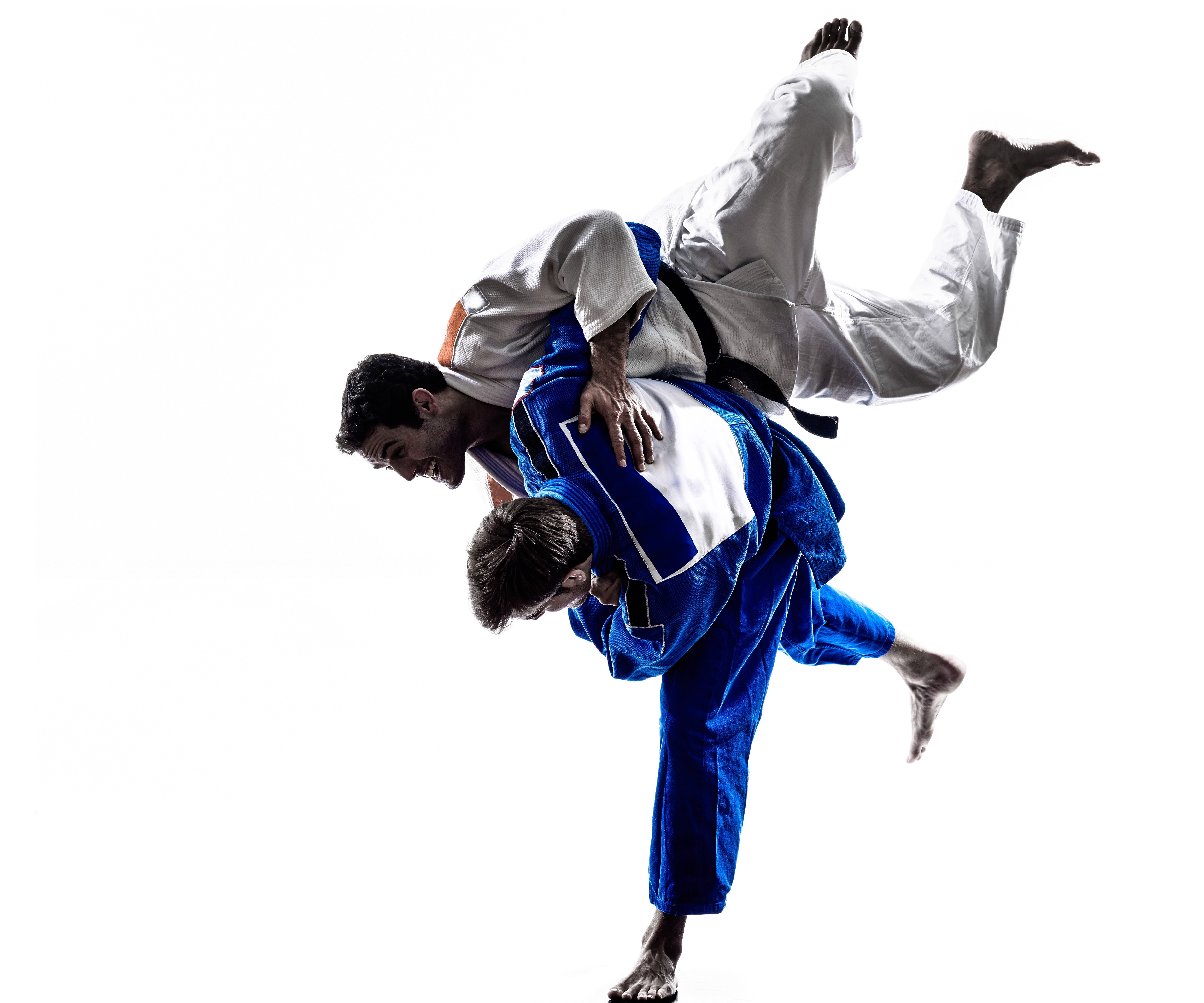 sports Uniform, 5K, gi, judo, skill, full Length, silhouette, men, young women, people, blue, karate, young adult, young men, fight, side view, clothing, HD Wallpaper