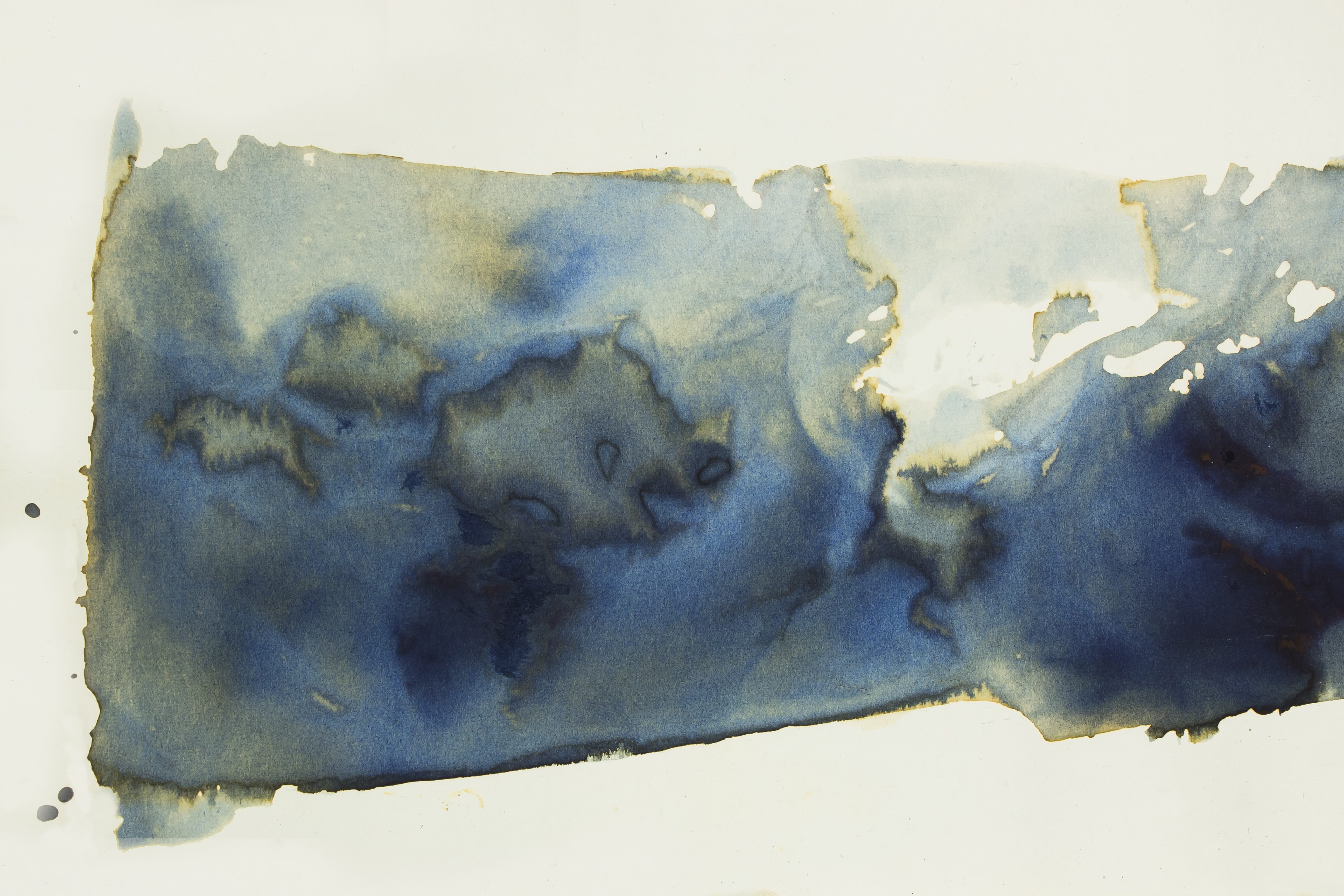 paint, paper, no people, painting technique, watercolor, indoors, map, serene, blue, wall - building feature, close-up, shape, design, watercolour, textured effect, HD Wallpaper