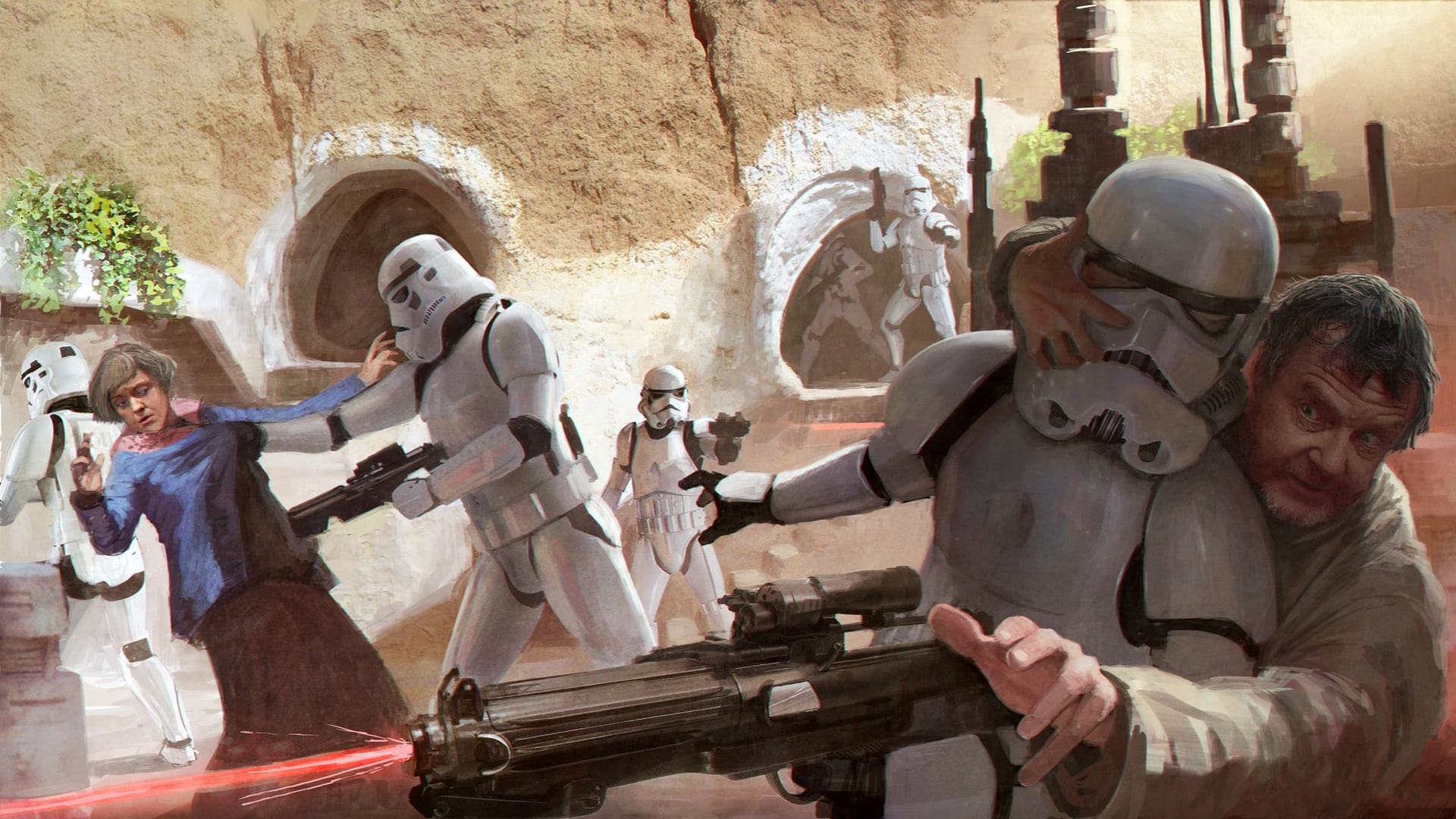 1080P, Storm Troopers, Imperial Forces, Tatooine, Star Wars, stormtrooper, HD Wallpaper