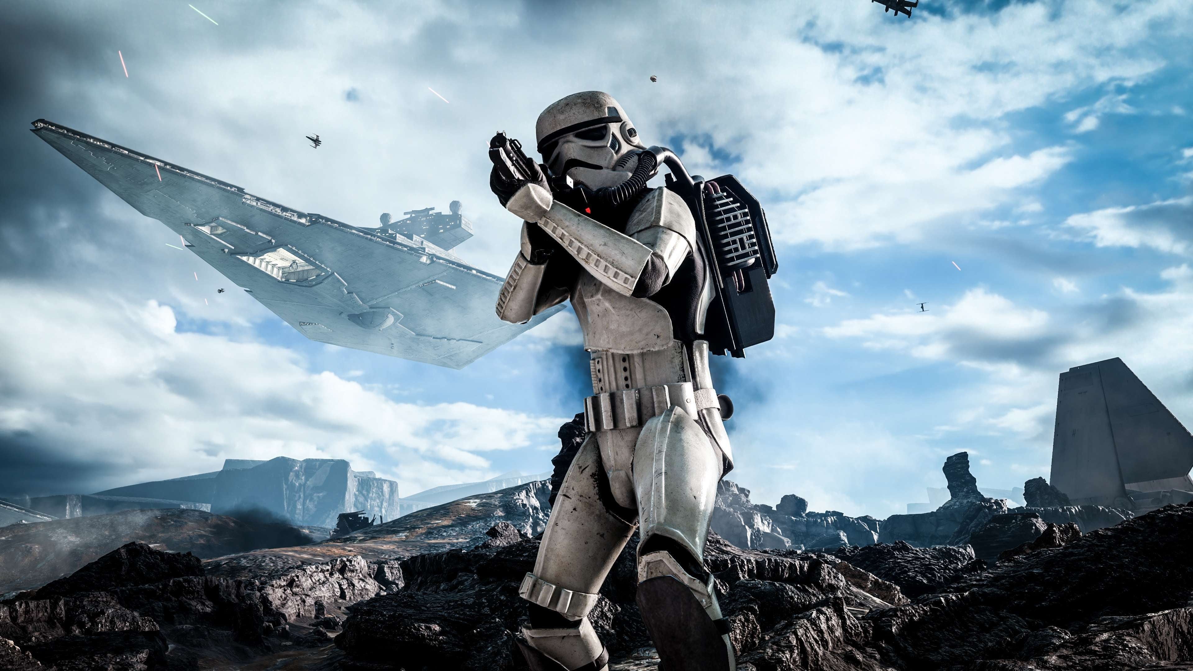 video games, Star Wars, blaster, stormtrooper, Imperial Forces, fictional character, 4K, HD Wallpaper