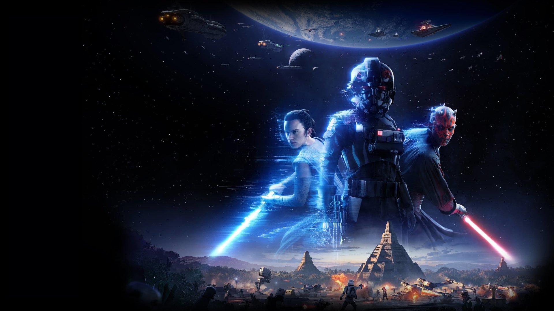 blue, technology, Stormtrooper, futuristic, full length, built structure, 1080P, Lightsaber, space, Belt, illuminated, Helmet, Stars, travel, standing, HD Wallpaper