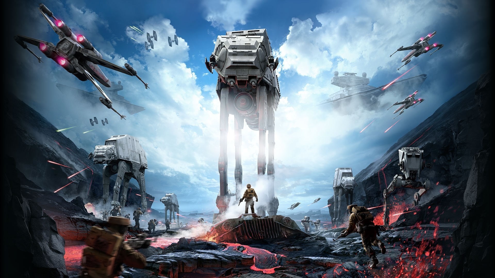 Frostbite 3, dice, x-wing, FPS, battlefront, at-at, at-st, battle, Star Destroyer, the rebels, star wars, Electronic Arts, tie-fighter, the Imperials, battle front, HD Wallpaper