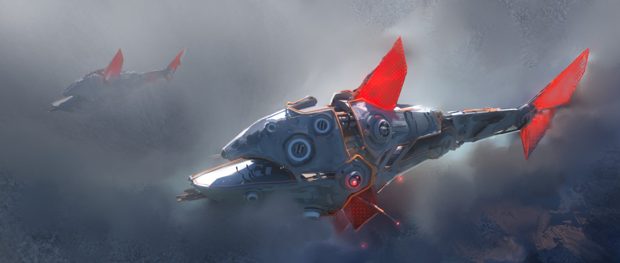 fantasy art, Barracuda, ArtStation, Leon Tukker, city, artwork, 1080P, HD Wallpaper