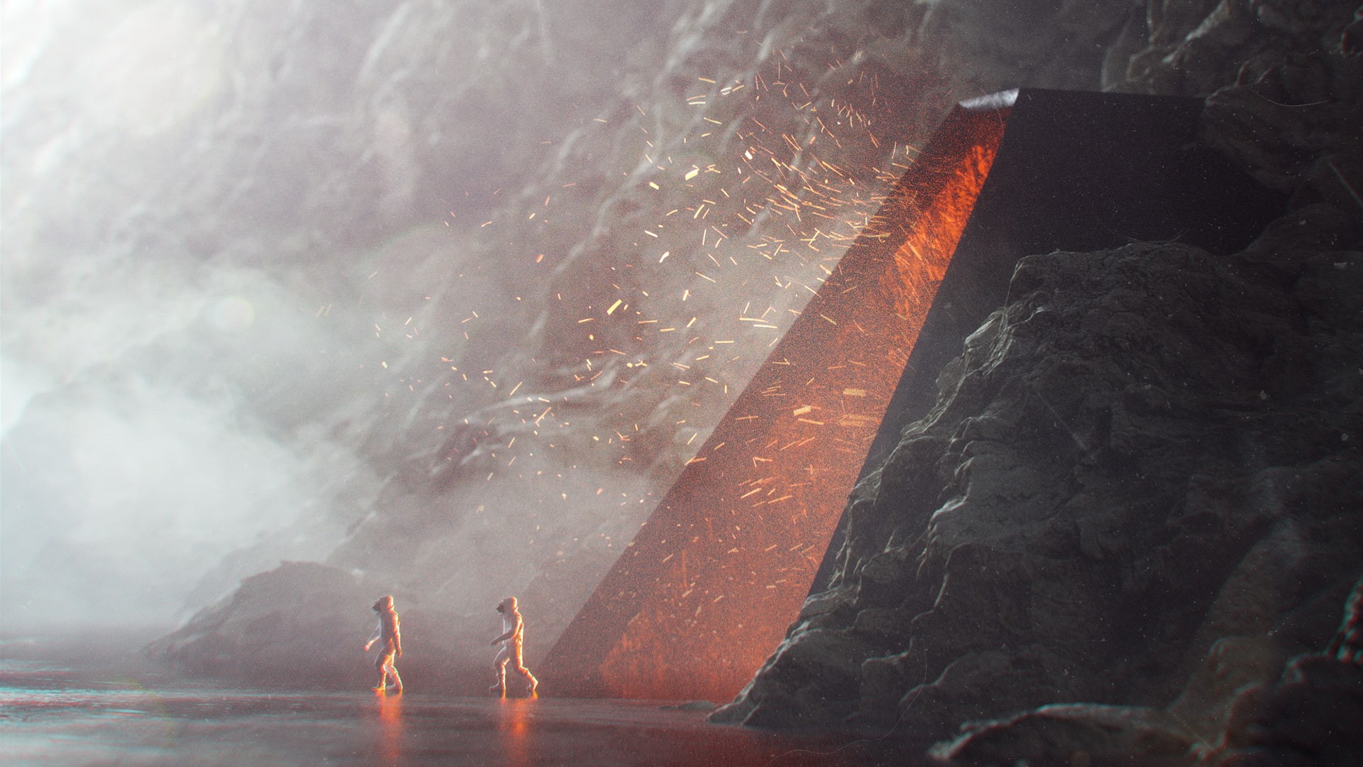stuz0r, lights, priest, dark, Stuart Lippincott, 1080P, Cinema 4D, HD Wallpaper