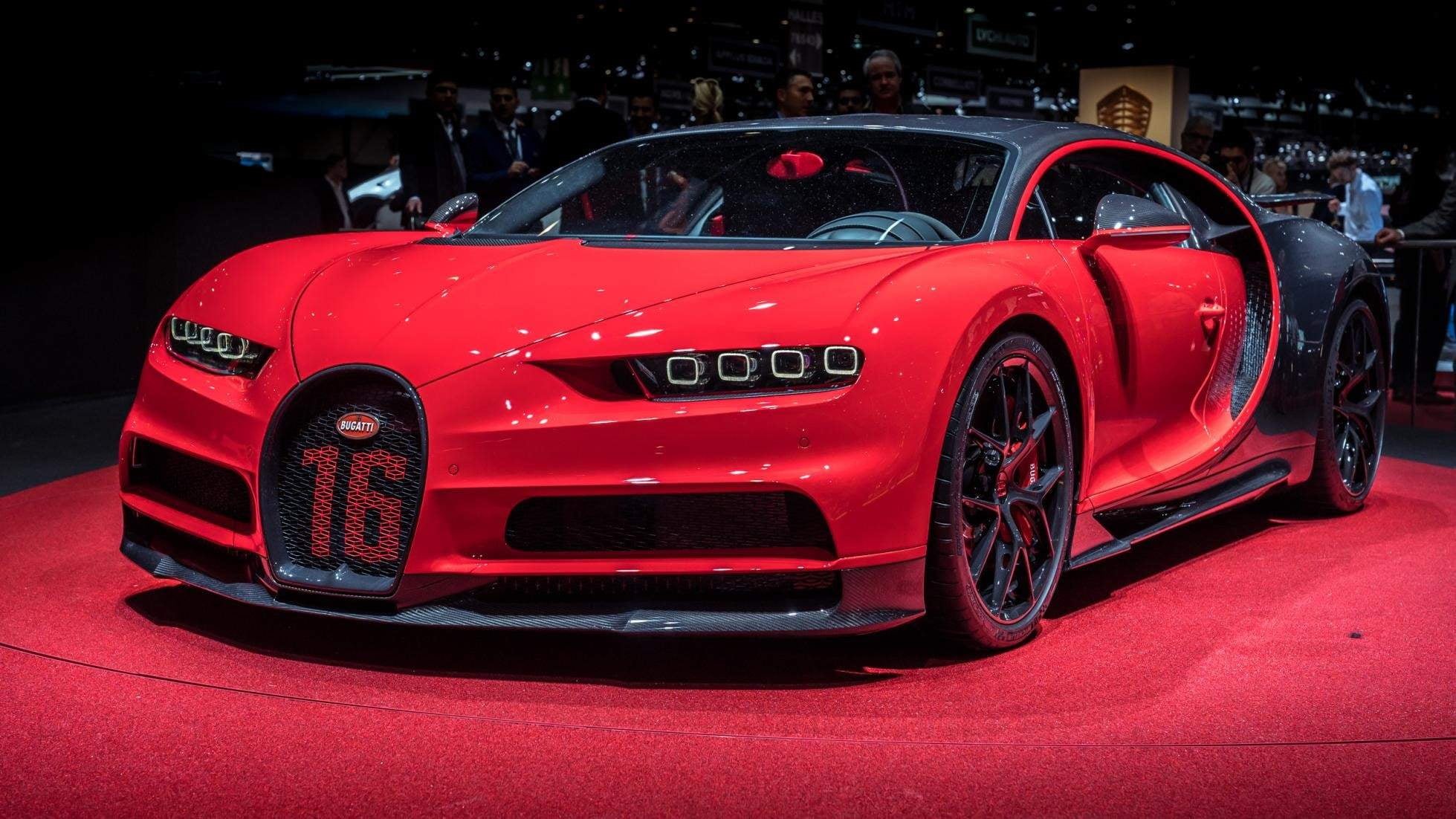 Buggati, vehicle, Bugatti Chiron, 1080P, car show, red, sports car, car, HD Wallpaper
