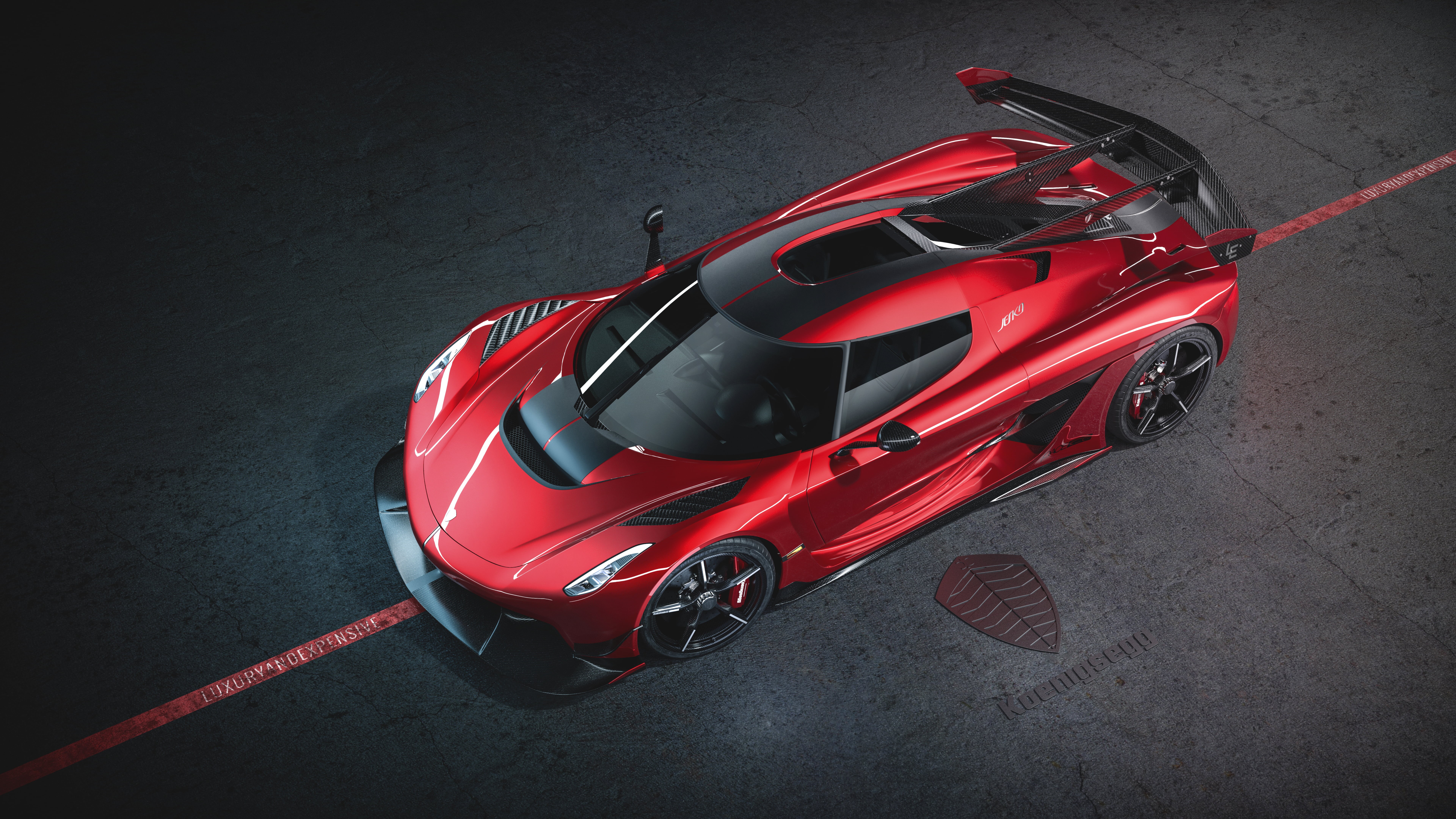 Koenigsegg, 8K, Koenigsegg Jesko, Car, Red Car, Supercar, Sport Car, HD Wallpaper