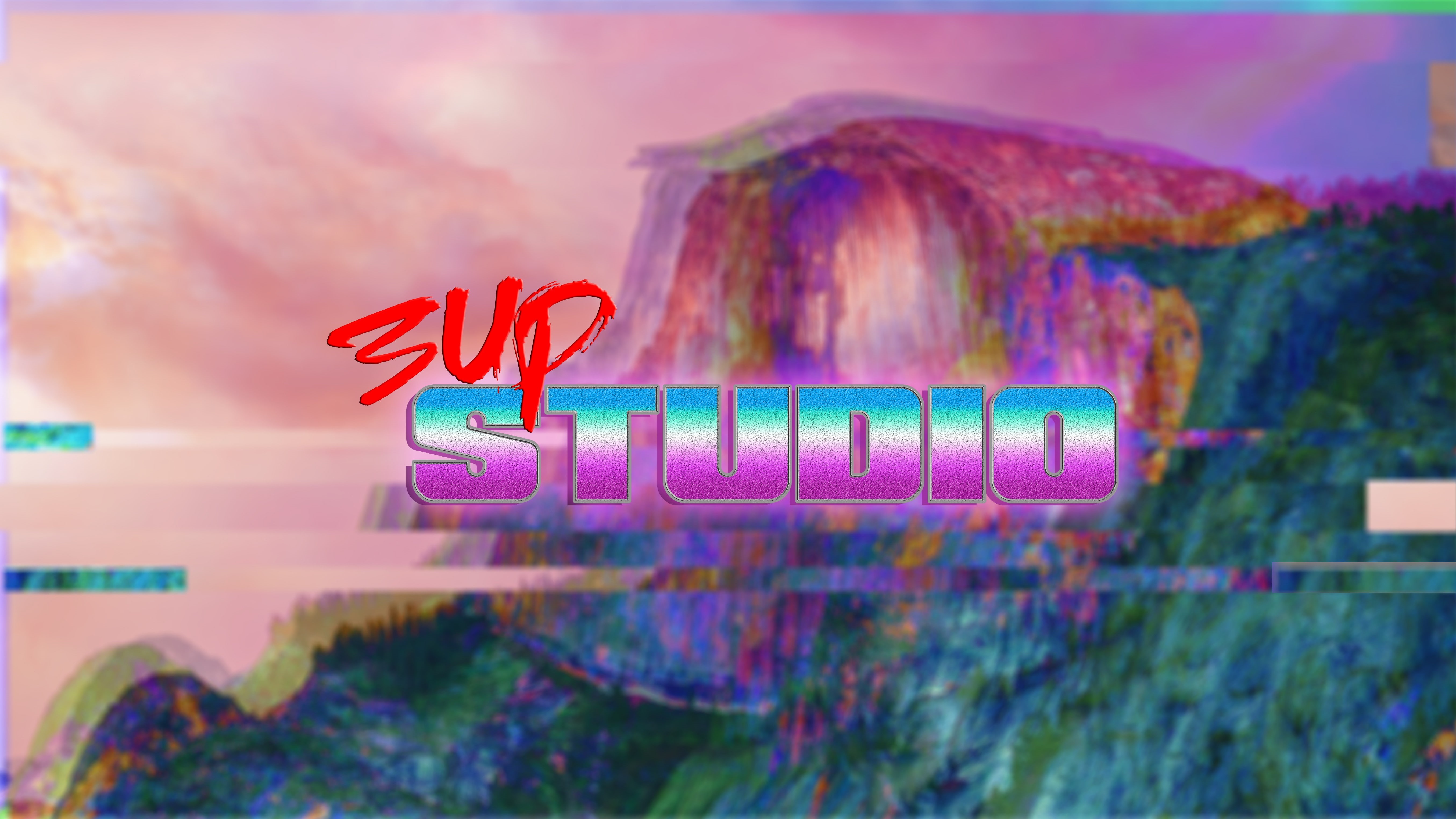 New Retro Wave, vaporwave, glitch art, 1980s, artwork, 3up studio, 5K, HD Wallpaper