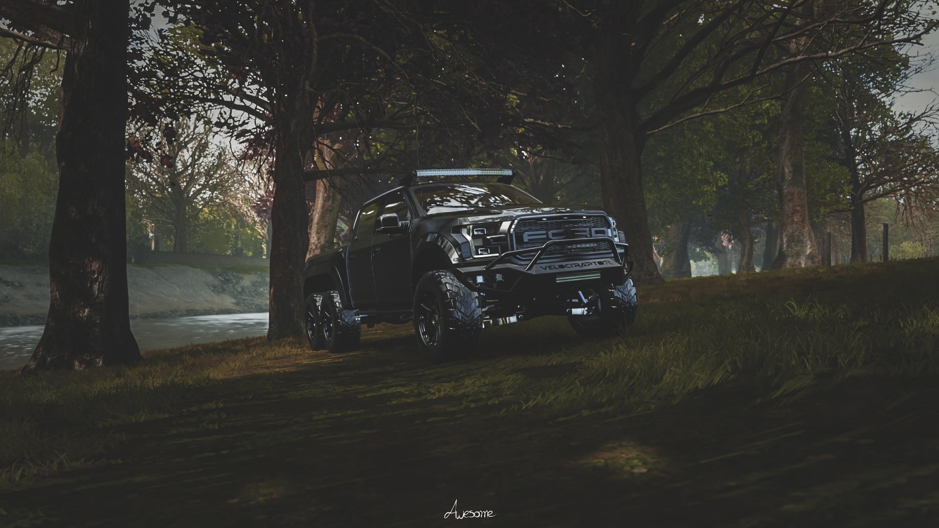 Ford, Ford Raptor, vehicle, video games, Hennessey, Forza, hennessey velociraptor 6x6, Forza Horizon 4, car, 1080P, HD Wallpaper