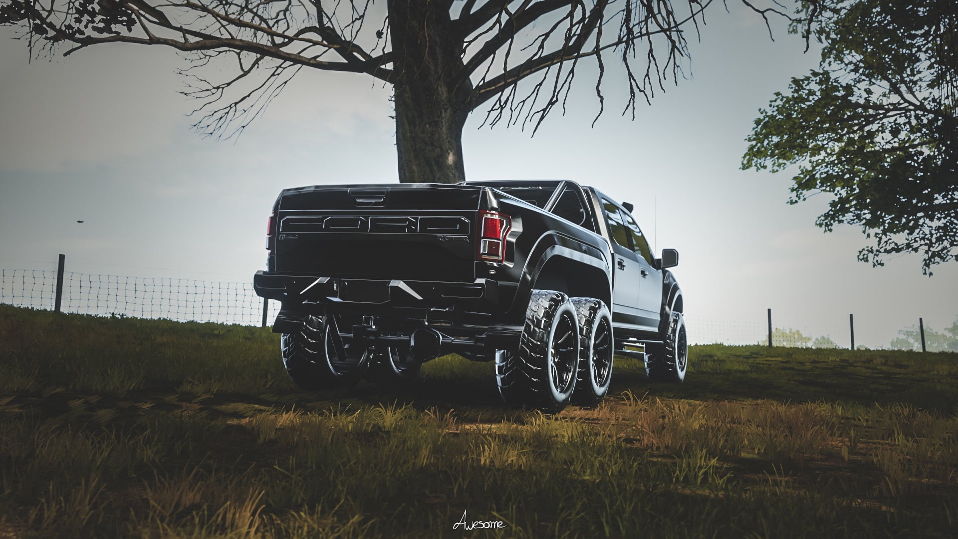Ford Raptor, Ford, car, 1080P, vehicle, hennessey velociraptor 6x6, Forza, Forza Horizon 4, Hennessey, video games, HD Wallpaper