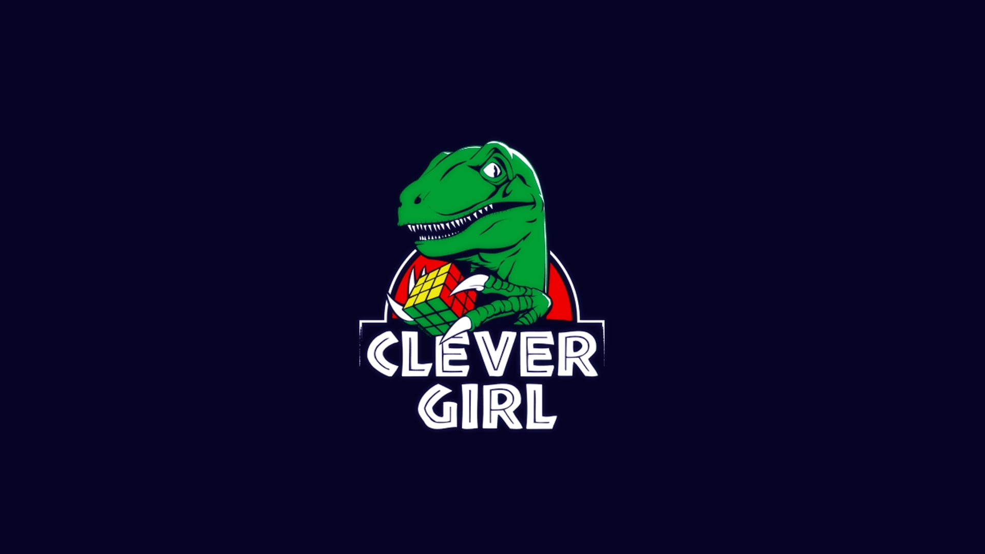 albums, humor, indie rock, Jurassic Park, music, 1080P, Clever Girl, velociraptors, cube, cover art, Jurassic World, dinosaurs, album covers, movies, simple background, HD Wallpaper