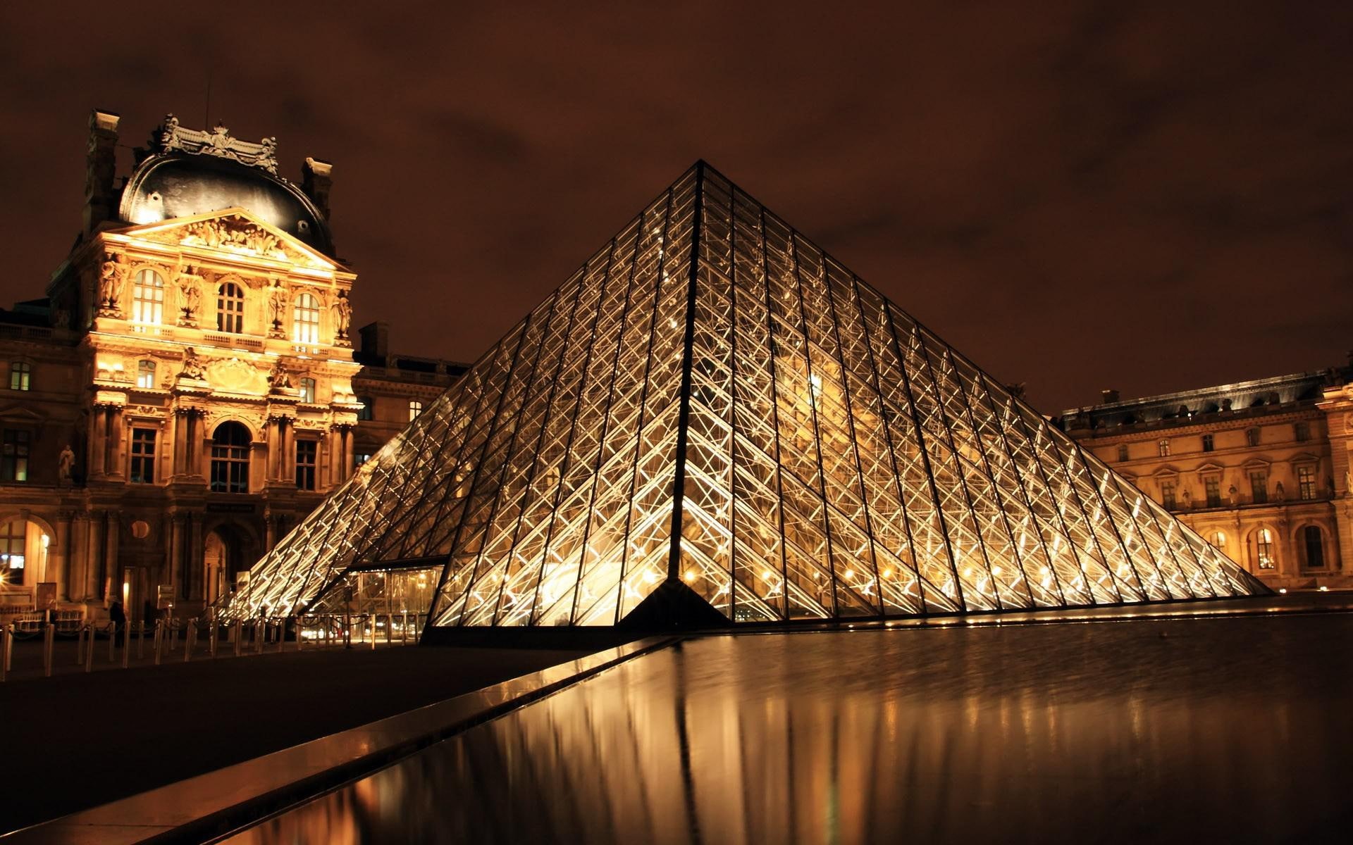 1080P, architecture, museum, paris, louvre, images, HD Wallpaper