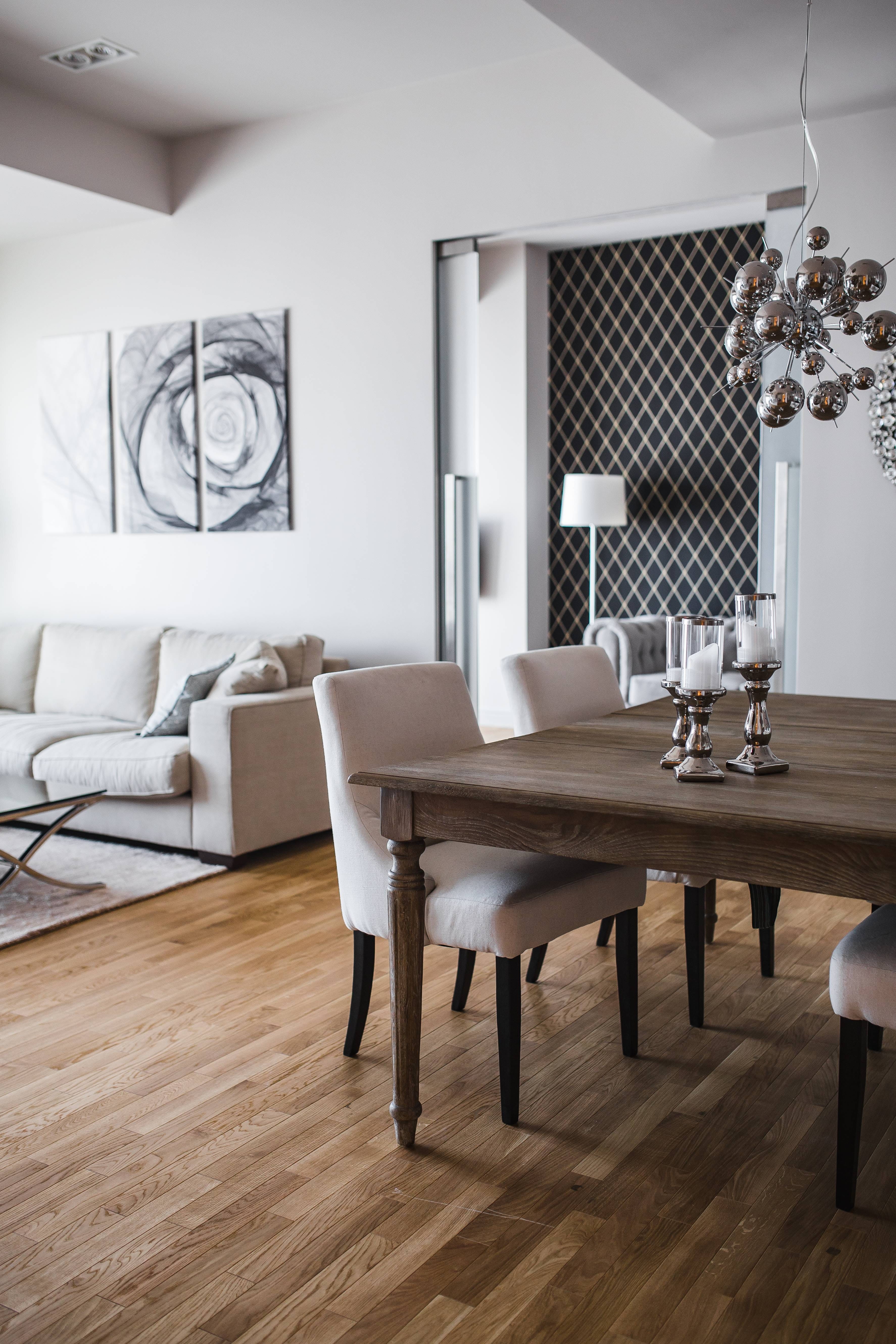 seat, elegant, roomy, residential Building, home decor, White, spacious, wall - Building Feature, table, no People, wood - material, flooring, room, living, Phone HD Wallpaper