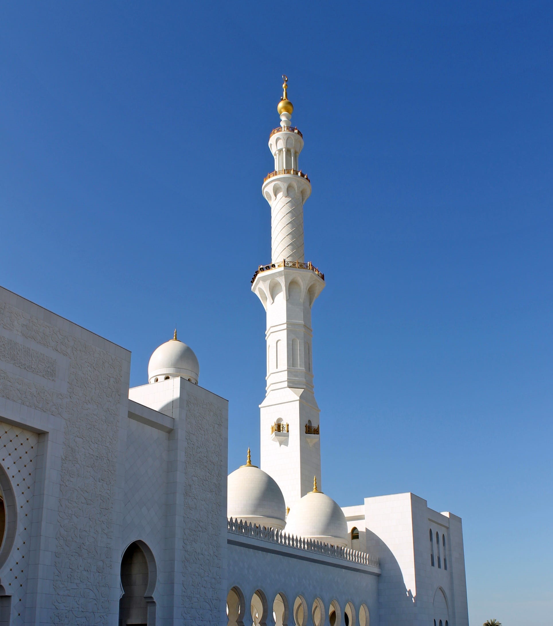 arabic, moshe, spire, nature, arch, building exterior, abu dhabi, clear sky, stone, sky, white, religious, architecture, low angle view, sheikh zayed mosque, Phone HD Wallpaper