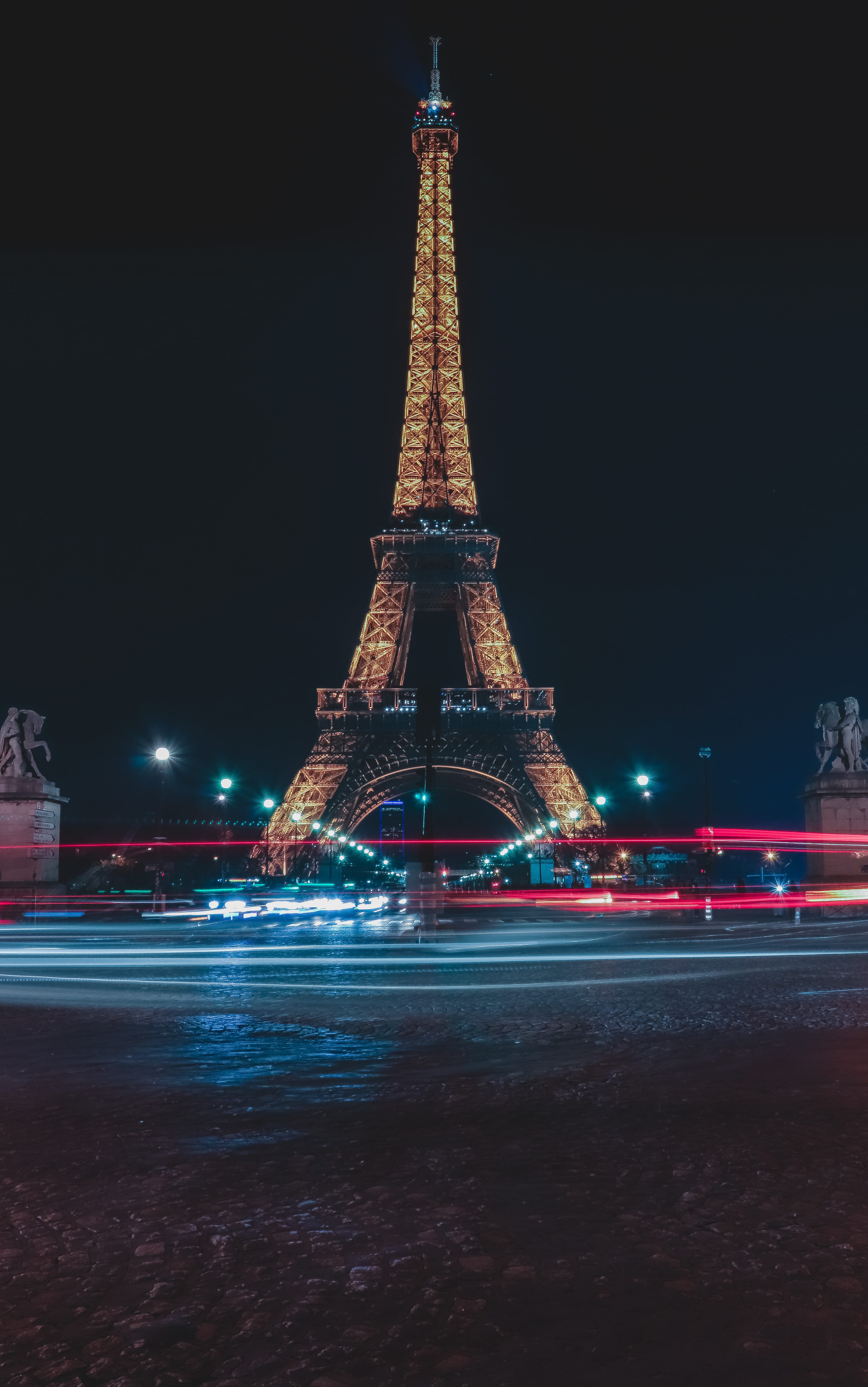 tourism, long exposure, lowlight, office building exterior, building exterior, night, 5K, tall - high, urban, no people, paris, lightpainting, sky, light painting, Phone HD Wallpaper