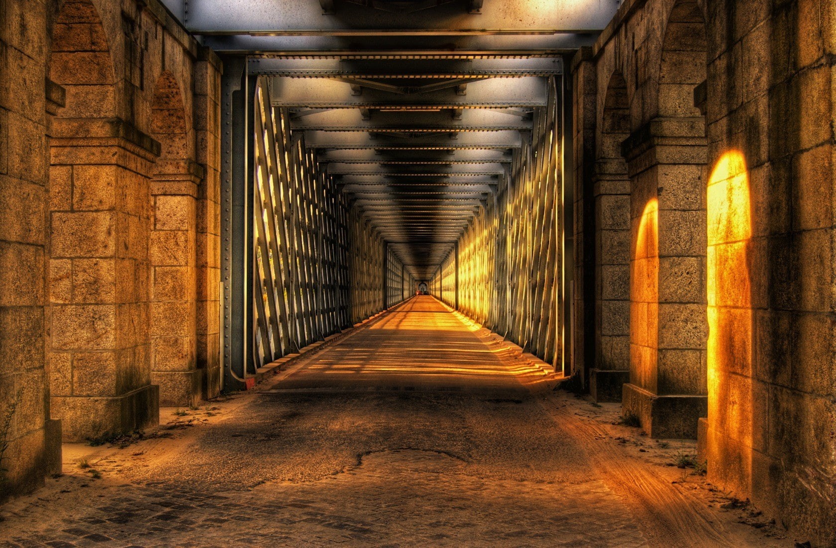 point of view, Spain, architecture, santiago de compostela, Valencia, sunlight, 720P, tunnel, HDR, arch, HD Wallpaper