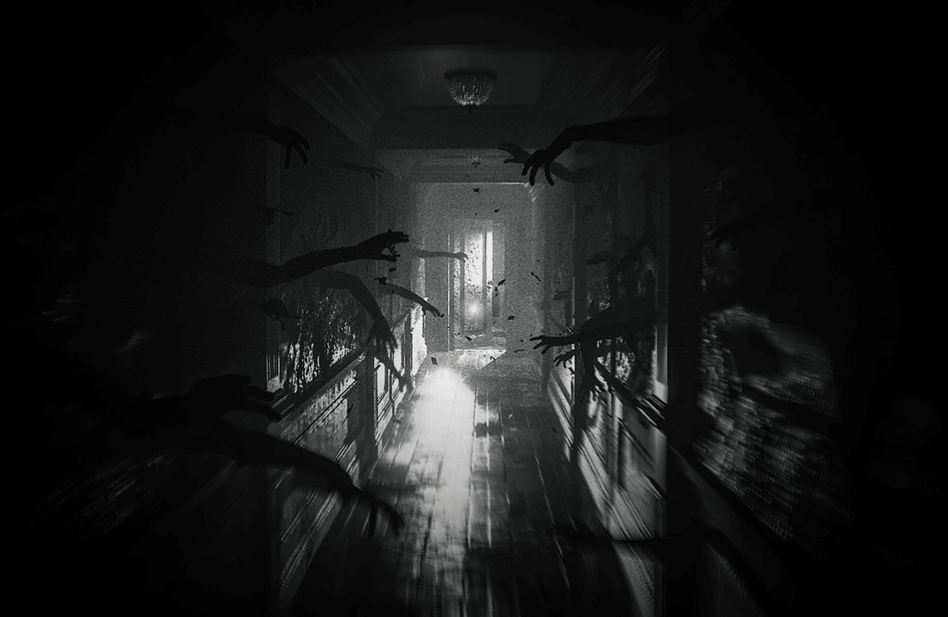 layers of fear, 1080P, video games, hallway, horror, door, hands, HD Wallpaper