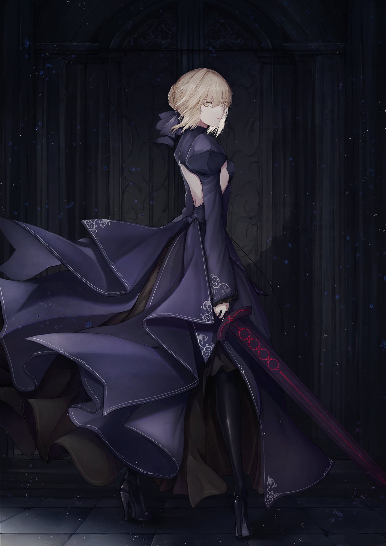 Fate/Stay Night, Saber Alter, Fate/Grand Order, anime, marumoru, 720P, blonde, Excalibur, Saber, vertical, Artoria Pendragon, anime girls, Fate Series, Phone HD Wallpaper