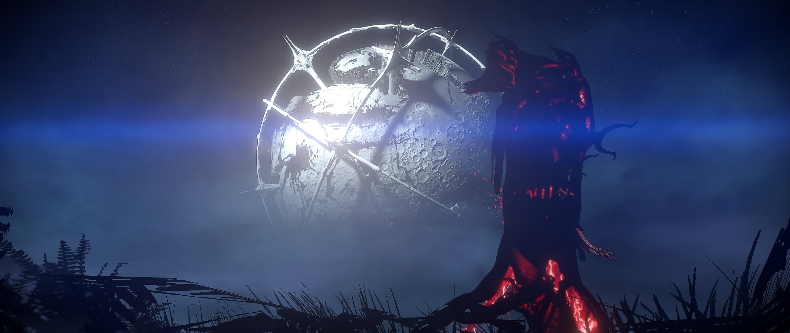 Excalibur (Warframe), screen shot, 2K, video game characters, Moon, Warframe, video games, HD Wallpaper
