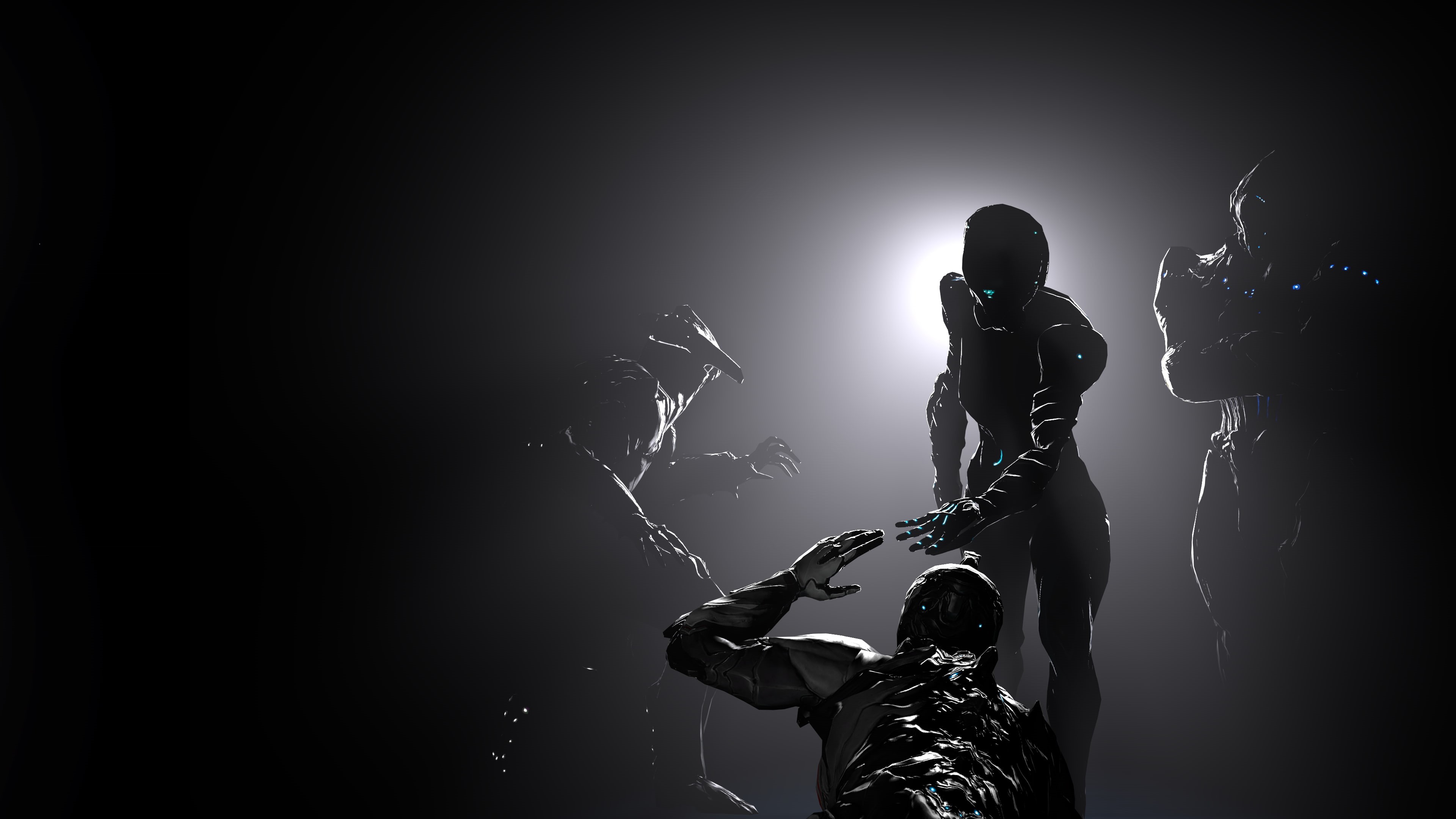 4K, Warframe, Excalibur (Warframe), Rhino (Warframe), Loki (Warframe), Mag (Warframe), HD Wallpaper