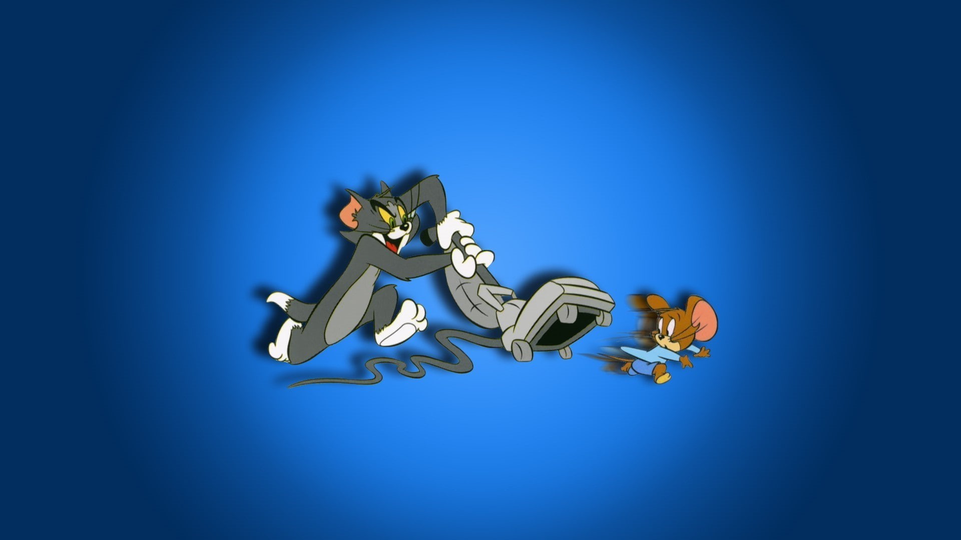 Tom And Jerry, mice, 1080P, cat, Blue Background, HD Wallpaper