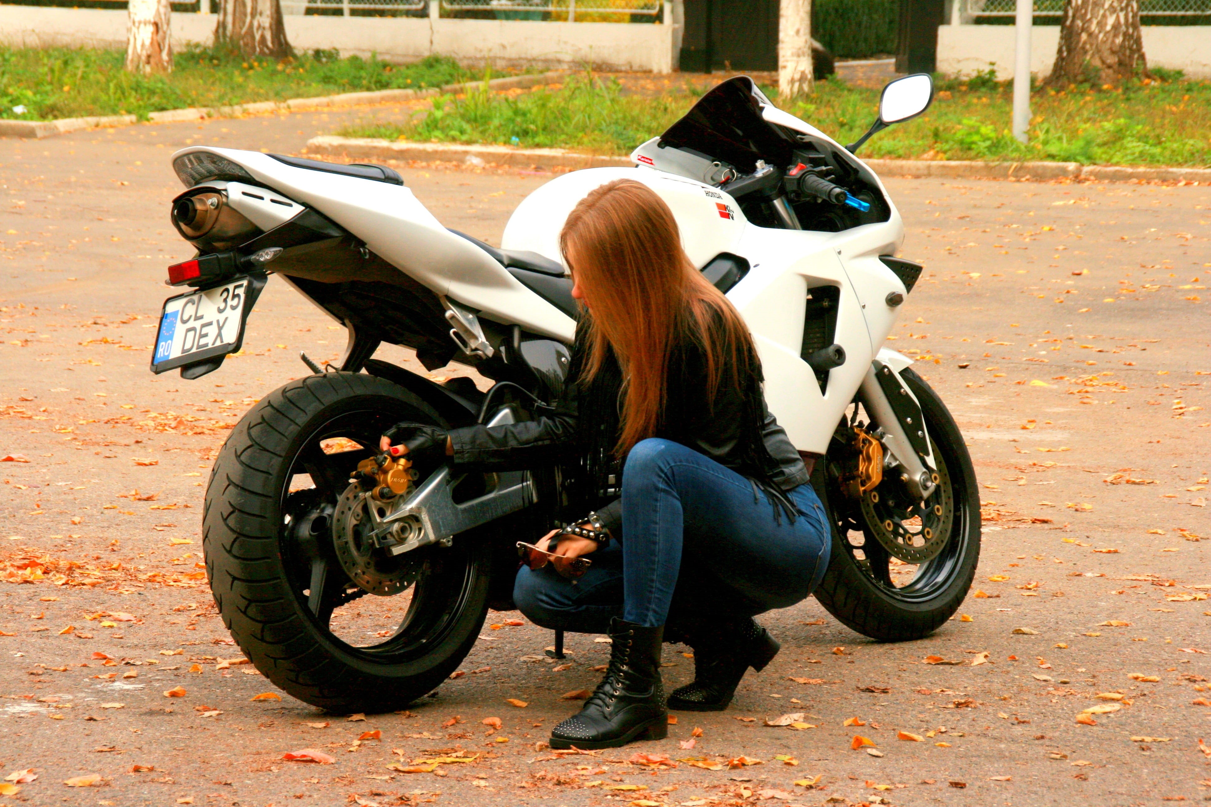 nature, adult, riding, crash helmet, woman, jacket, land vehicle, women, two people, transportation, girl, ride, land, biker, bike, people, helmet, mode of transportation, HD Wallpaper
