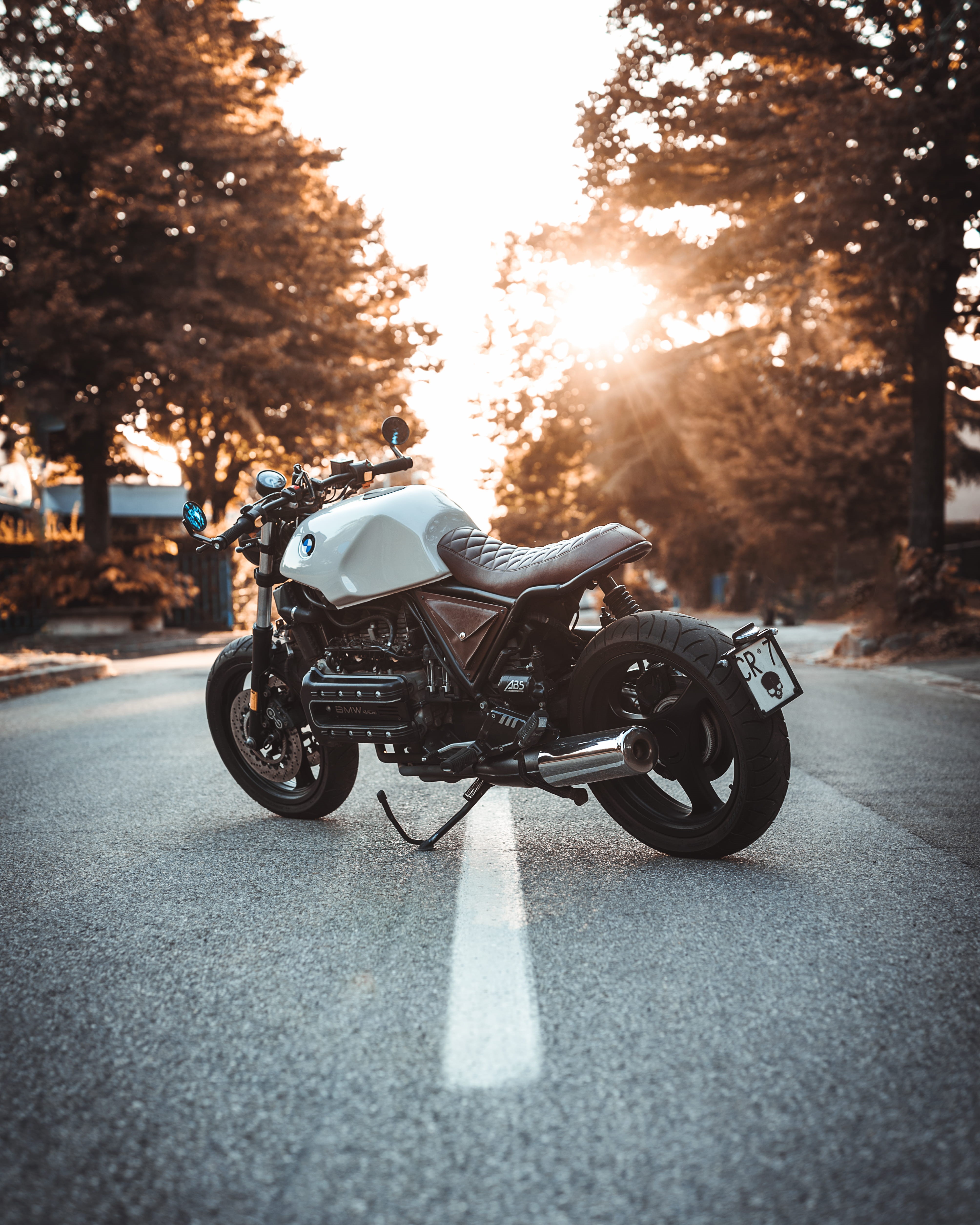 wheel, 4K, sport, transportation, white, motorcycle, road, blur, speed, chrome, shiny, bokeh, bmw, elegance, center, luxury, driving, biker, outdoors, Phone HD Wallpaper