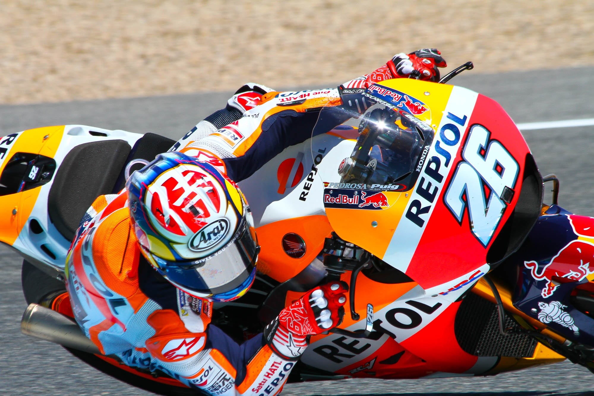 focus on foreground, pedrosa, world Superbike Championships, leisure activity, general Practitioner, speed, curve, machinery, competitive Sport, success, HD Wallpaper
