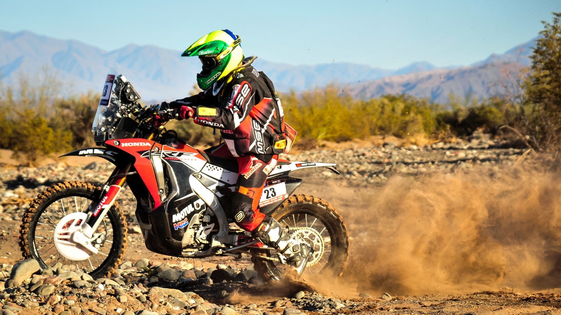 sport, dirt, outdoors, helmet, riding, mode of transportation, sports helmet, land, Honda, speed, motorsport, biker, one person, skill, Dakar Rally, ride, HD Wallpaper