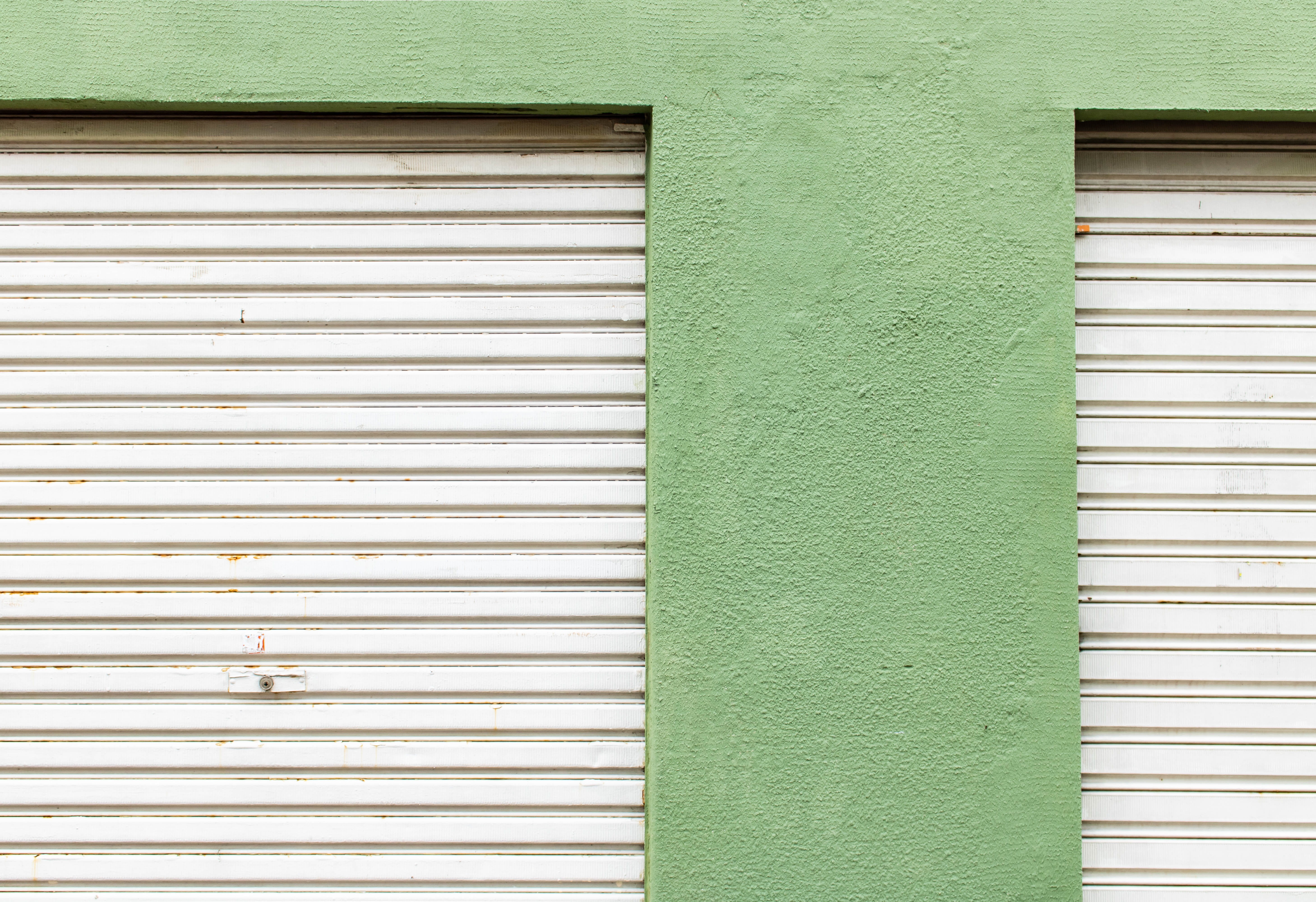 no people, safety, day, entrance, design, near, building exterior, backgrounds, pattern, pastel tone, wall - building feature, wall art, door, store, garage, HD Wallpaper