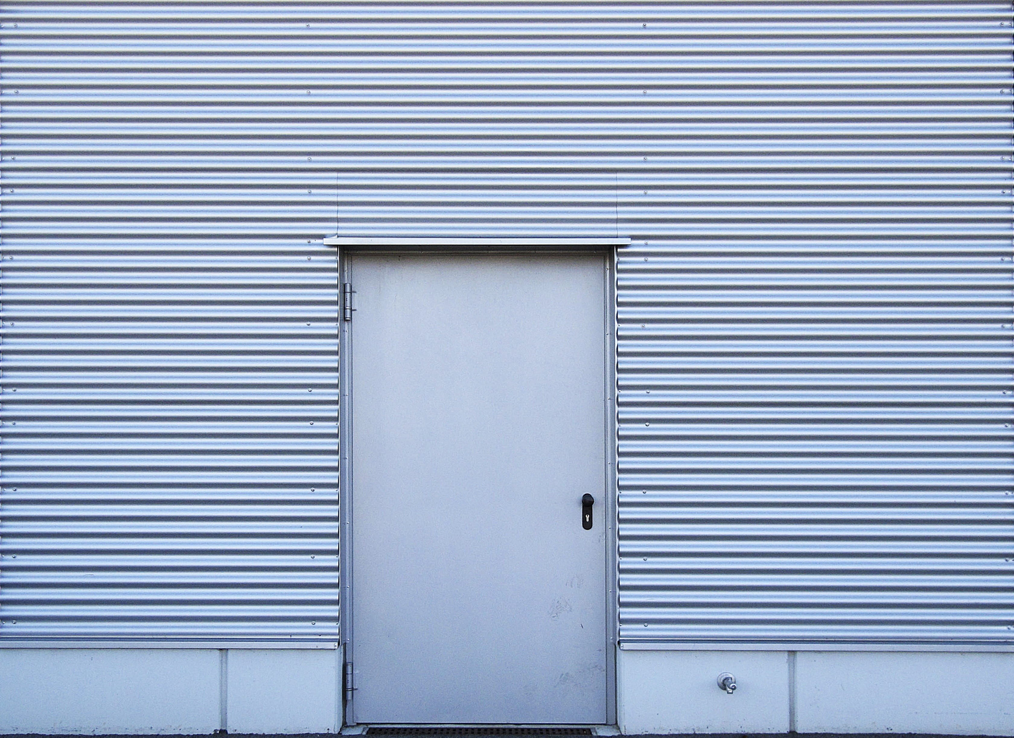 outdoors, architecture, iron, city, wall - building feature, no people, safety, texture, building, closed, corrugated sheet, 2K, store, corrugated plate, HD Wallpaper