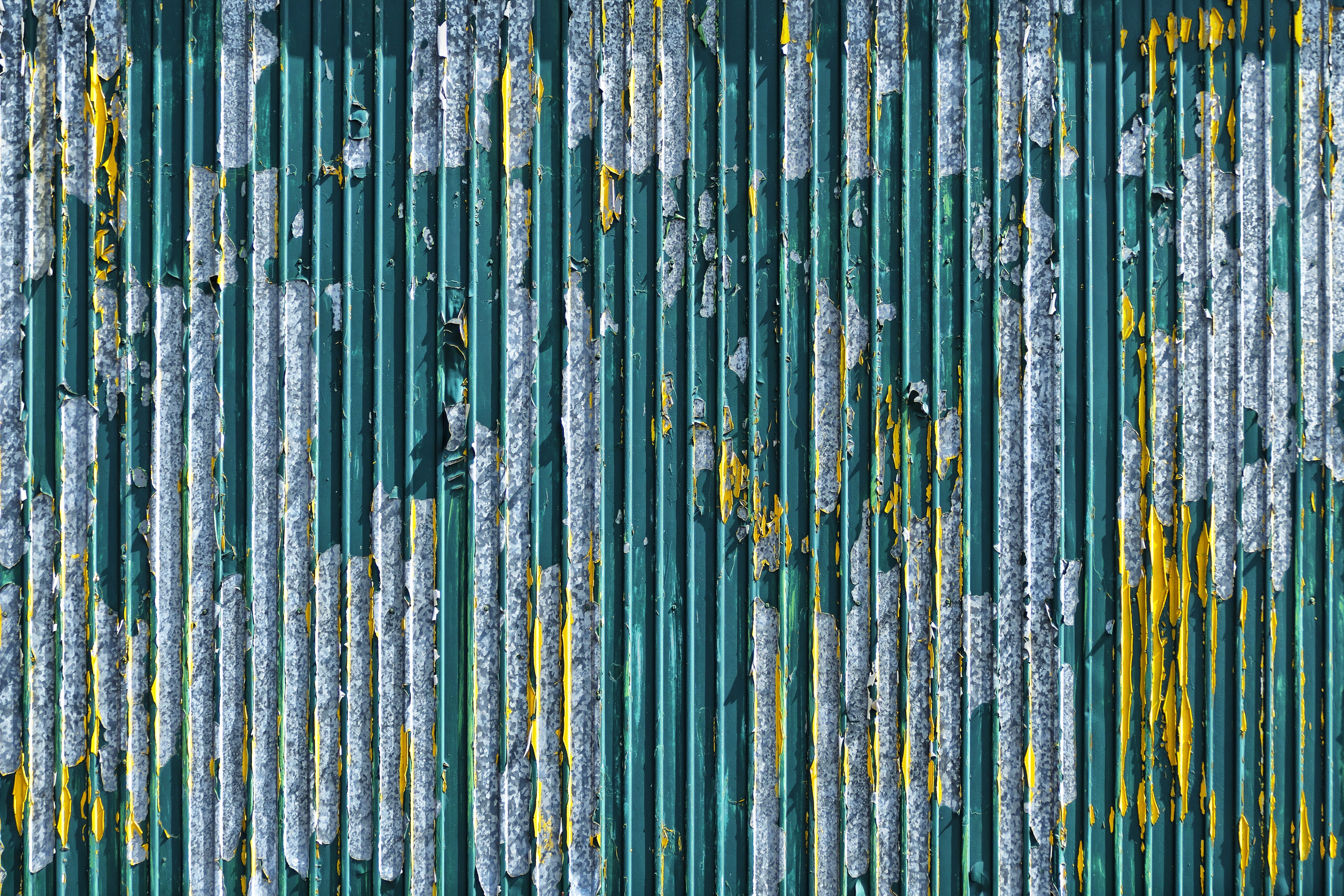 5K, old, flaked off, pattern, corrugated, built structure, bauwagen, run down, metal, profile sheet, fence, repetition, grunge, texture, galvanized, weathered, HD Wallpaper