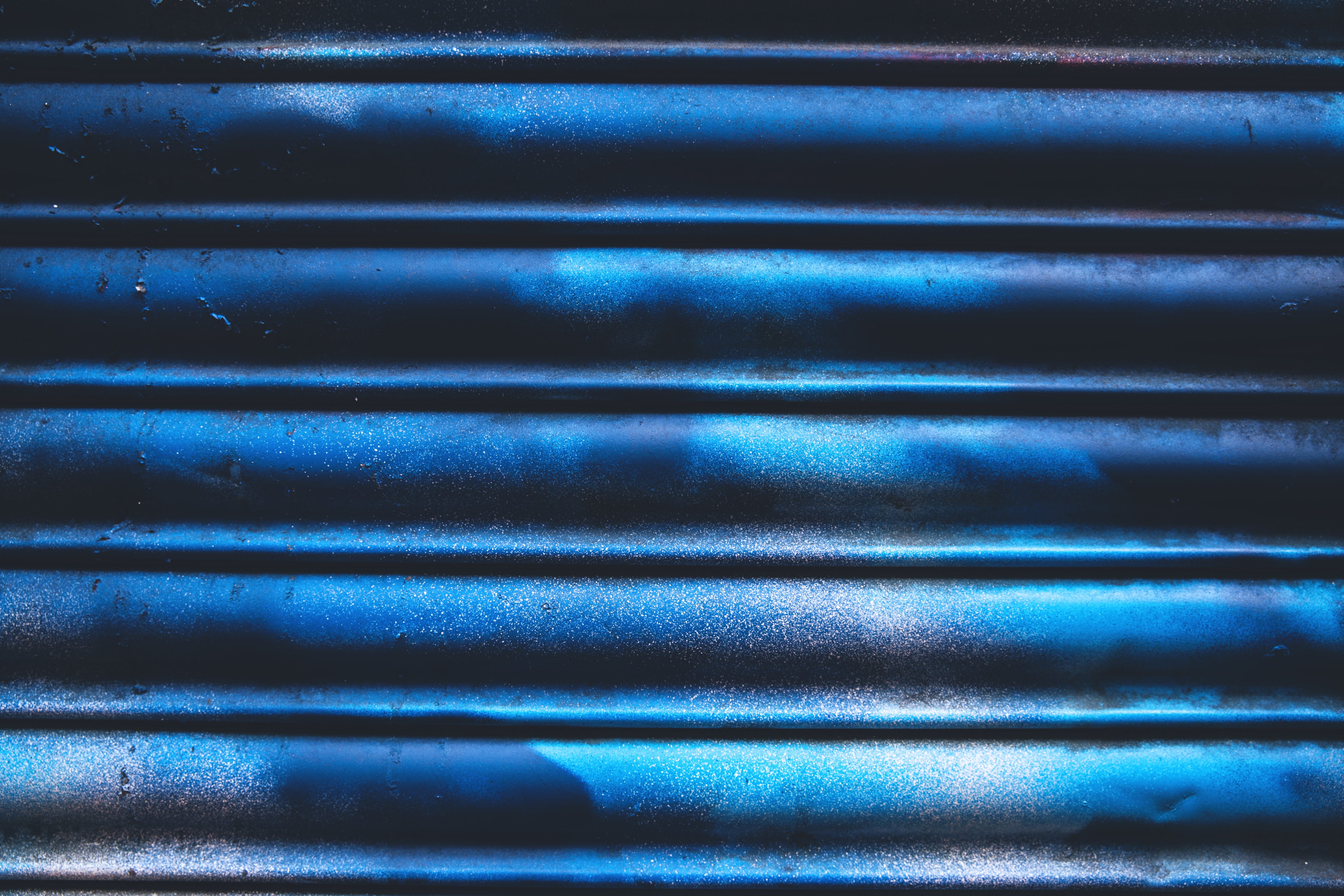 nature, abstract, backgrounds, blue, textures, close-up, security, metallic, shot, 4K, iron - metal, no people, shutter, steel, silver colored, metal, HD Wallpaper