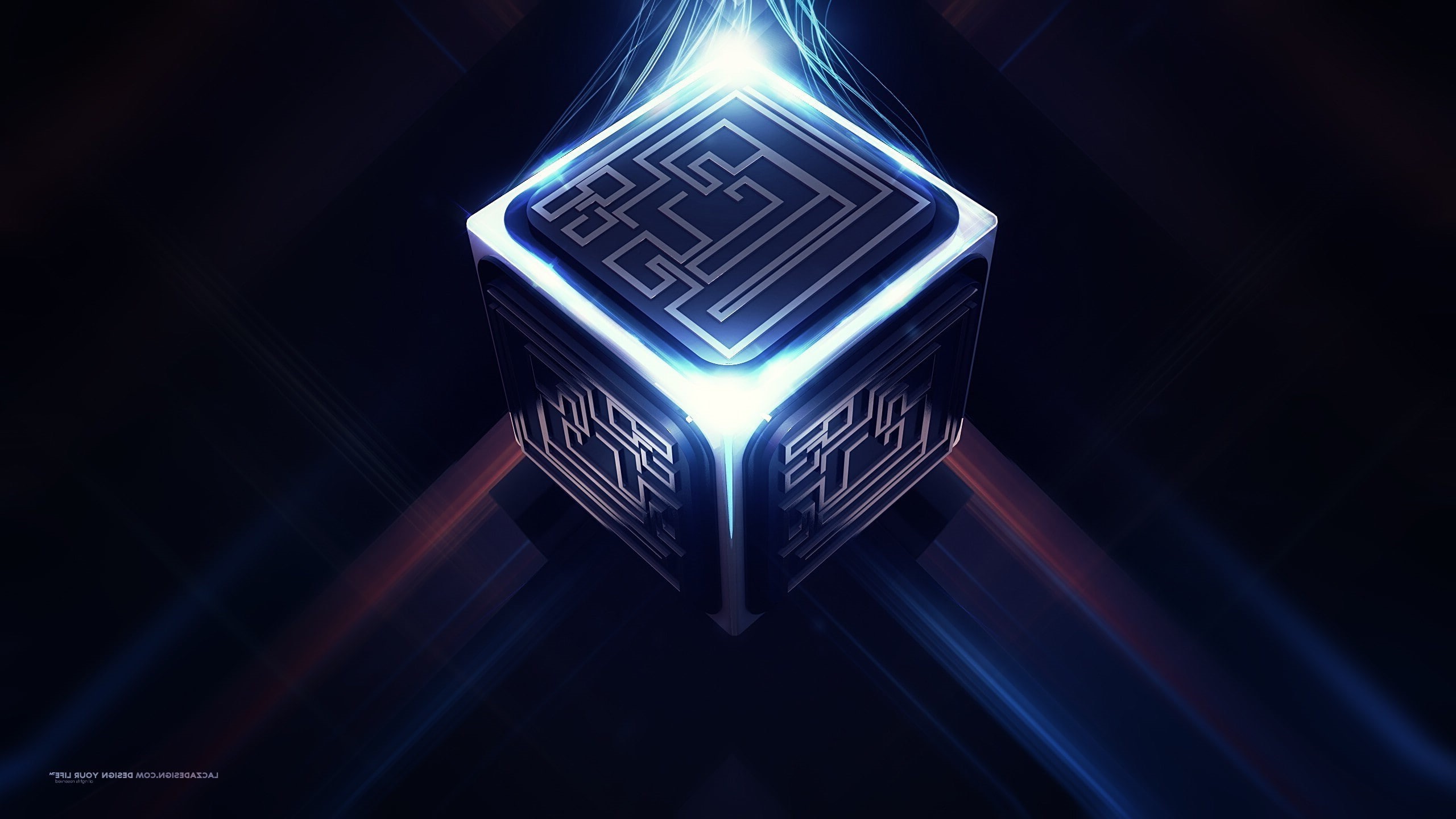 black background, western script, indoors, glowing, three dimensional, night, fuel and power generation, abstract lacza artwork digital art 3d cube, futuristic, HD Wallpaper