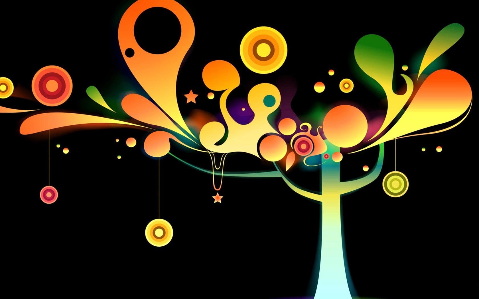 decoration, geometric shape, concept art, multi colored, pattern, glowing, night, circle, yellow, outdoors, streamlined, enjoyment, celebration, 720P, HD Wallpaper