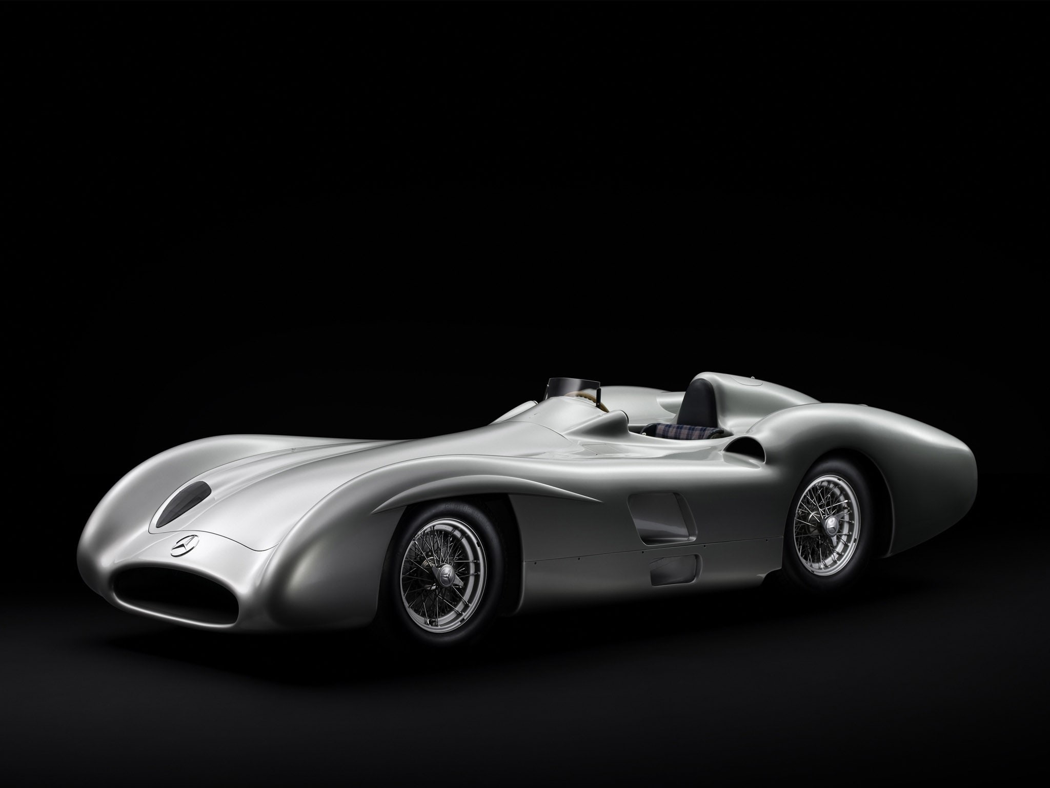 supercar, w196r, retro, 300, supercars, racing, slr, benz, streamliner, mercedes, 1954, race, 1080P, HD Wallpaper