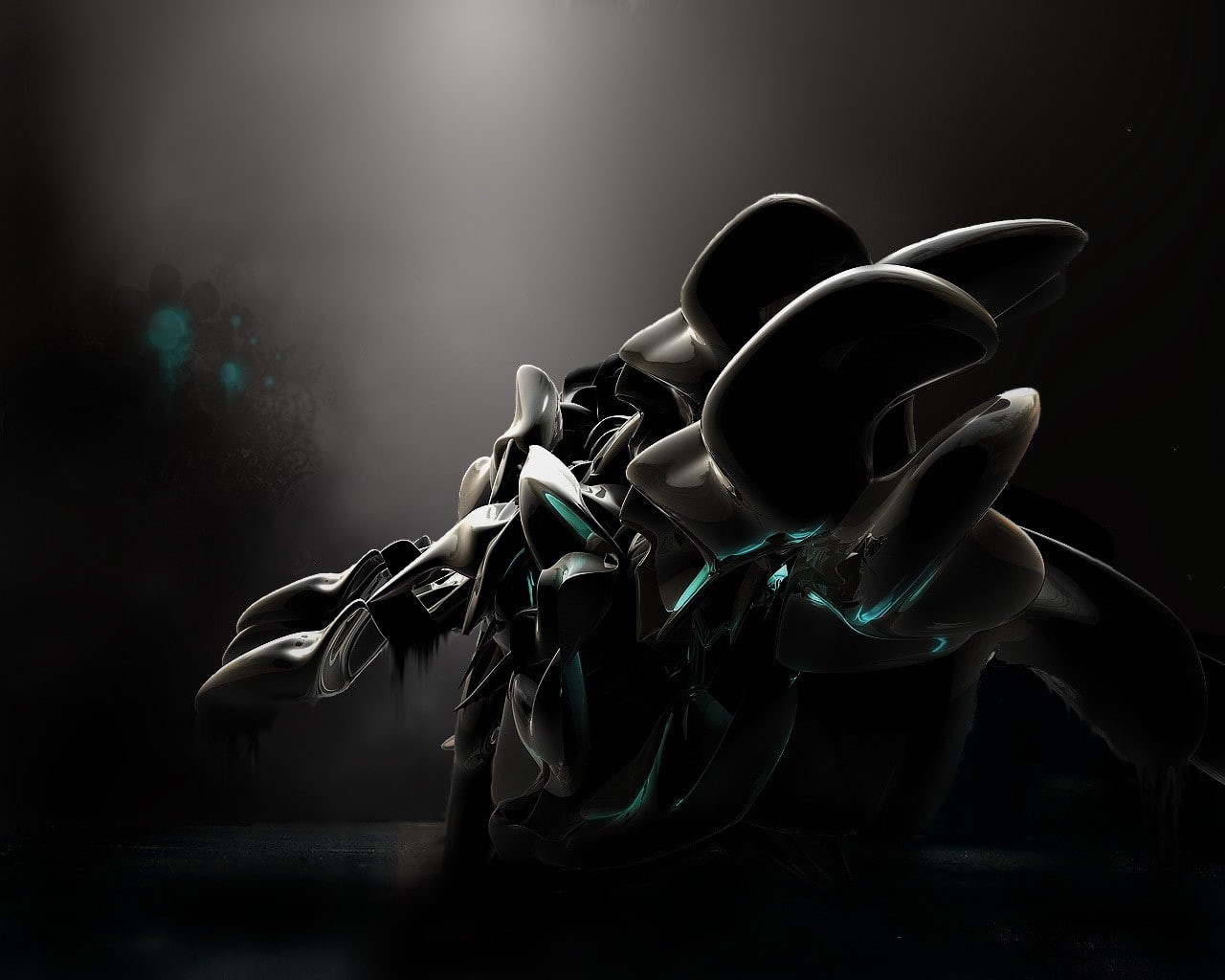 robot, streamlined, darkness, 720P, black, HD Wallpaper