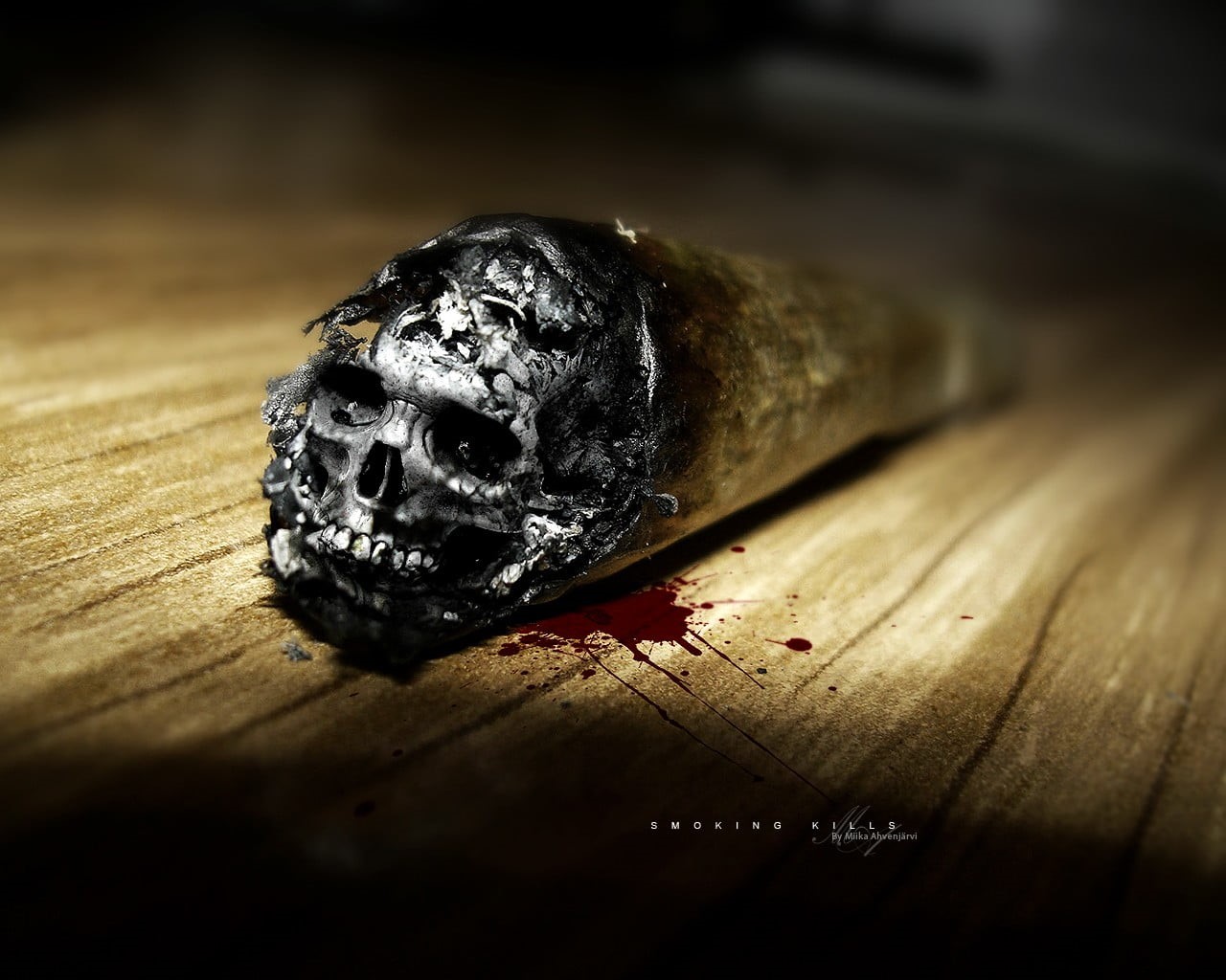 high angle view, indoors, cigarette, wood - material, drugs, smoking, spice, skull, black color, 720P, stick, cutting board, food and drink, dark, text, HD Wallpaper