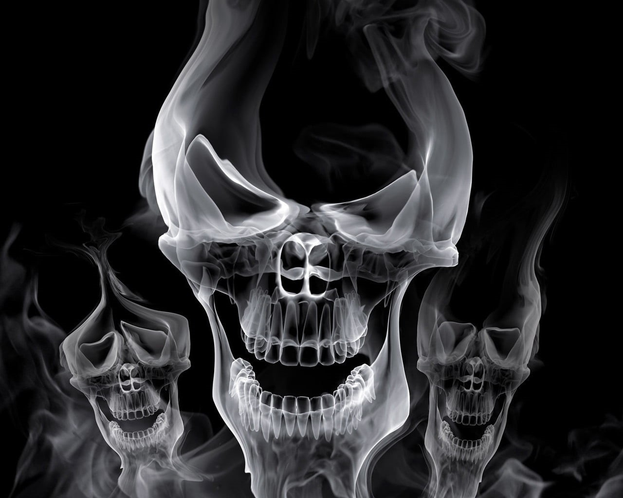 human skeleton, indoors, black background, burning, flowing, white, isolated On Black, close-up, curve, fire - Natural Phenomenon, smoke, swirl, wave Pattern, HD Wallpaper