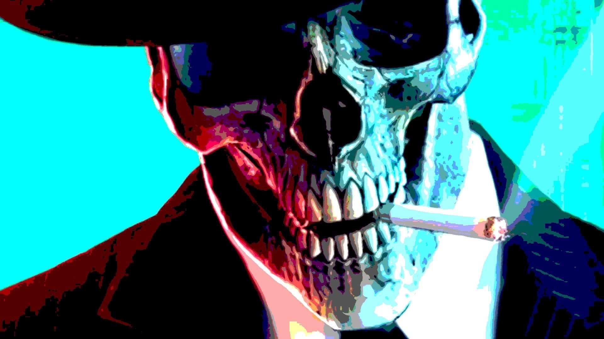 obscured face, Adrenaline Mob, colored background, studio shot, body part, headshot, young adult, close-up, men, portrait, nature, indoors, 1080P, Skull, HD Wallpaper
